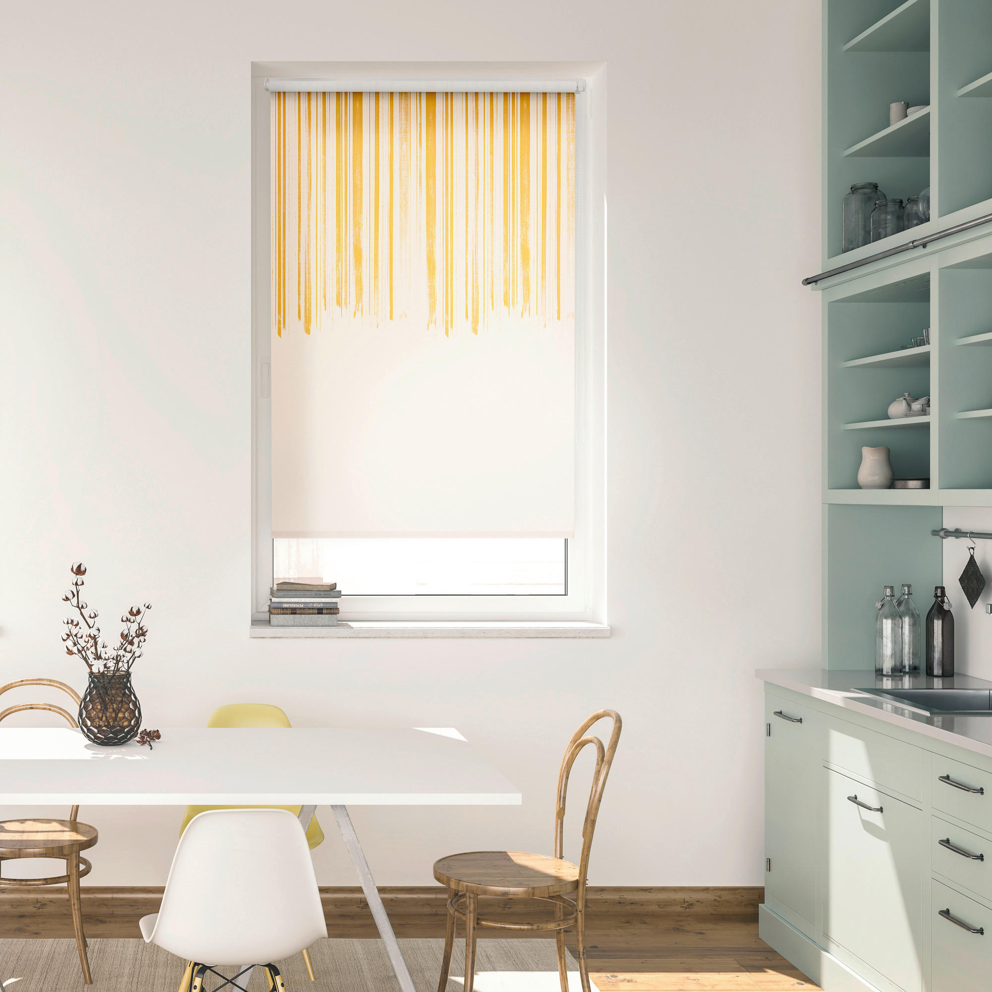 LICHTBLICK Verdunkelungsrollo Flowing Honey gelb B/L: ca. 80x150 cm