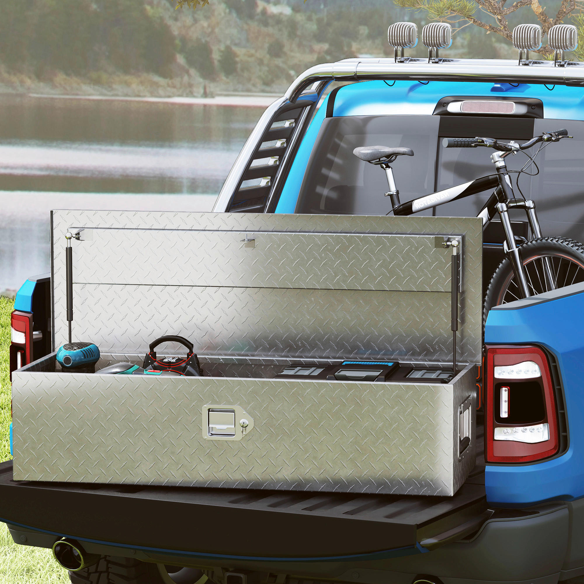 Thumbnail - HOMCOM Gerätekasten B/H/L: ca. 33x25,5x99 cm