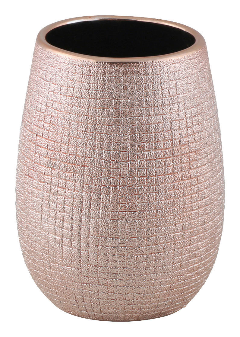 Axentia Zahnputzbecher roségold Steingut