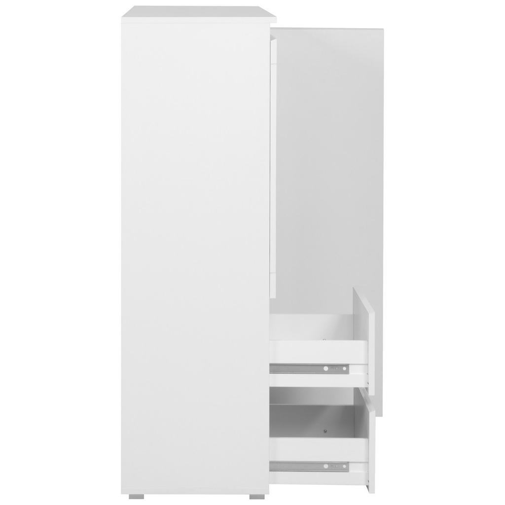 Thumbnail - Highboard Capetown weiß weiß glänzend B/H/T: ca. 116x126x40 cm