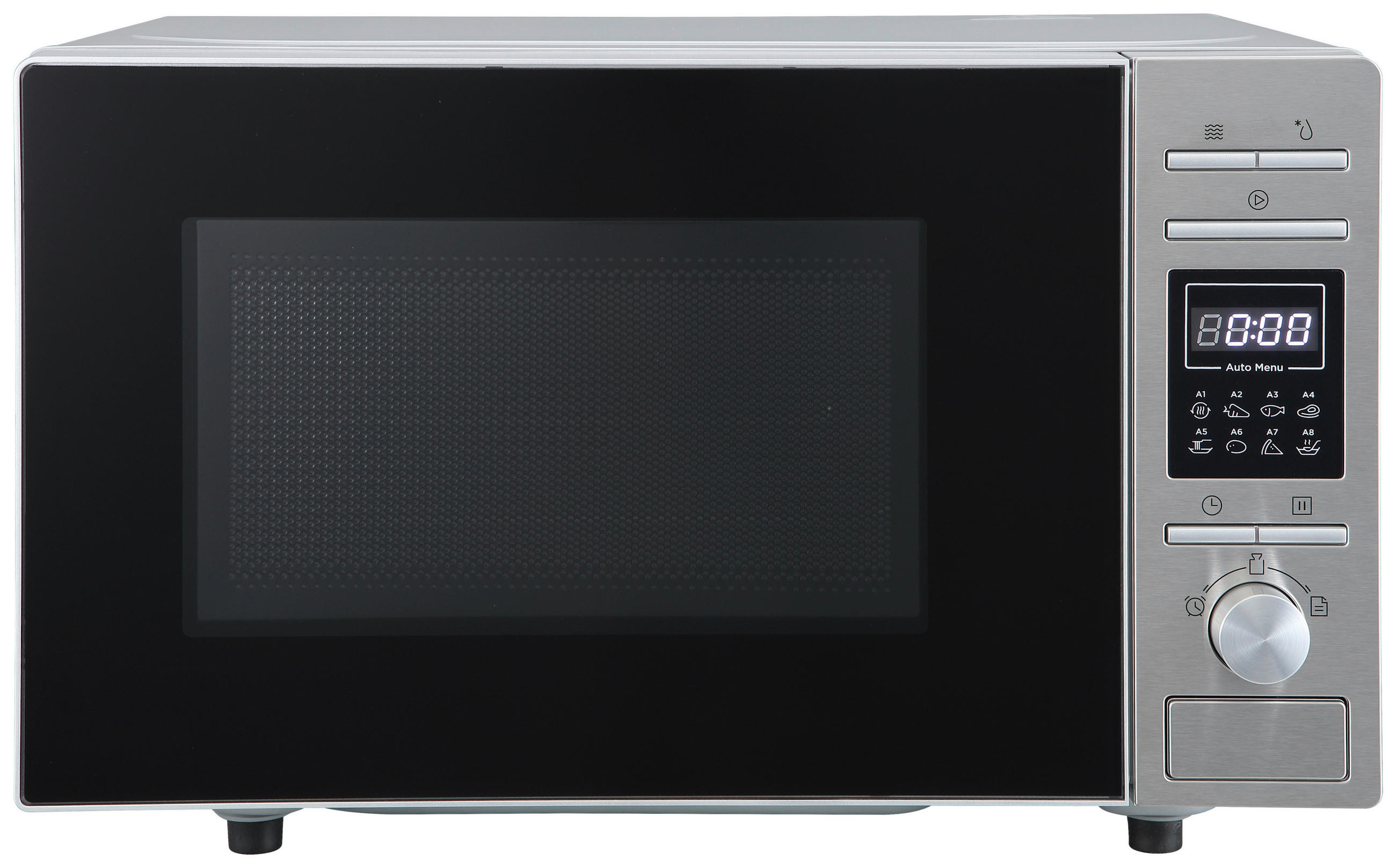 POCOline Mikrowelle silber Metall B/H/L: ca. 36,2x29,7x44 cm ca. 20 l