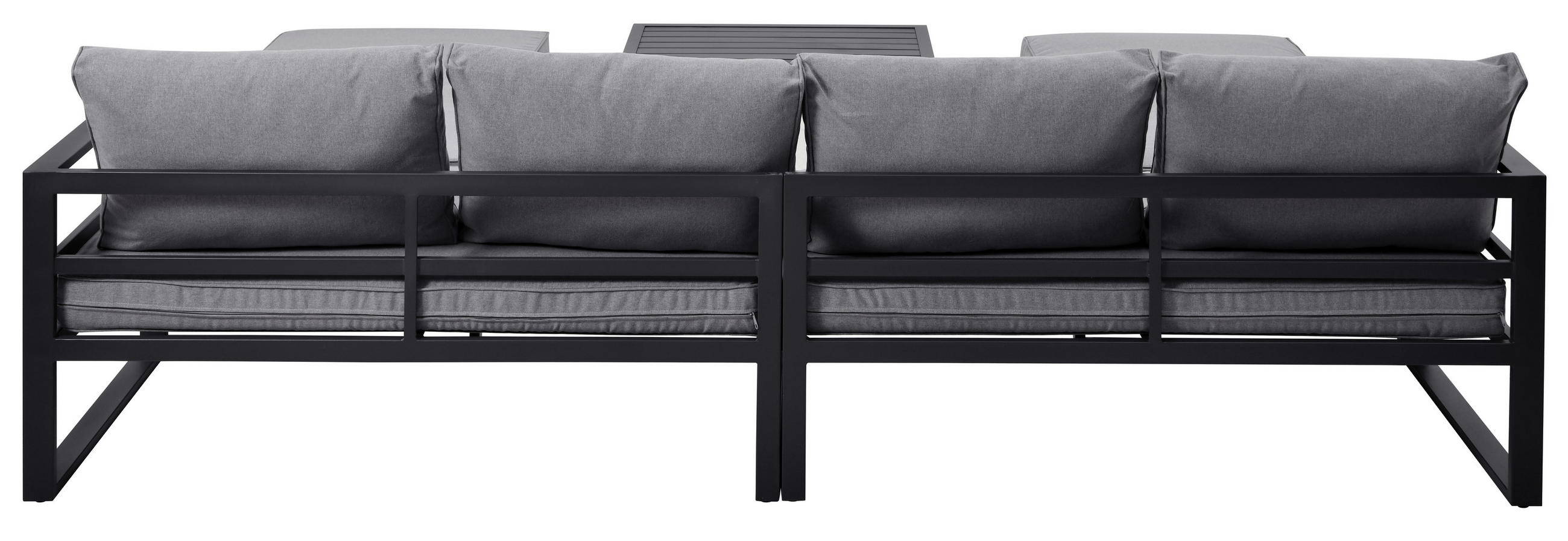 Thumbnail - Loungeset Bilbao schwarz Stahl