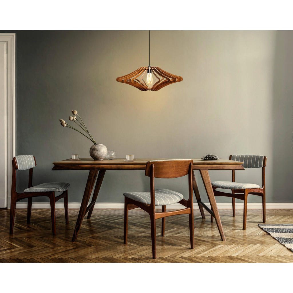 Thumbnail - Opviq Pendelleuchte nussbaum MDF B/H/T/L/D: ca. 47x55x47x47x47 cm E27 1 Brennstellen