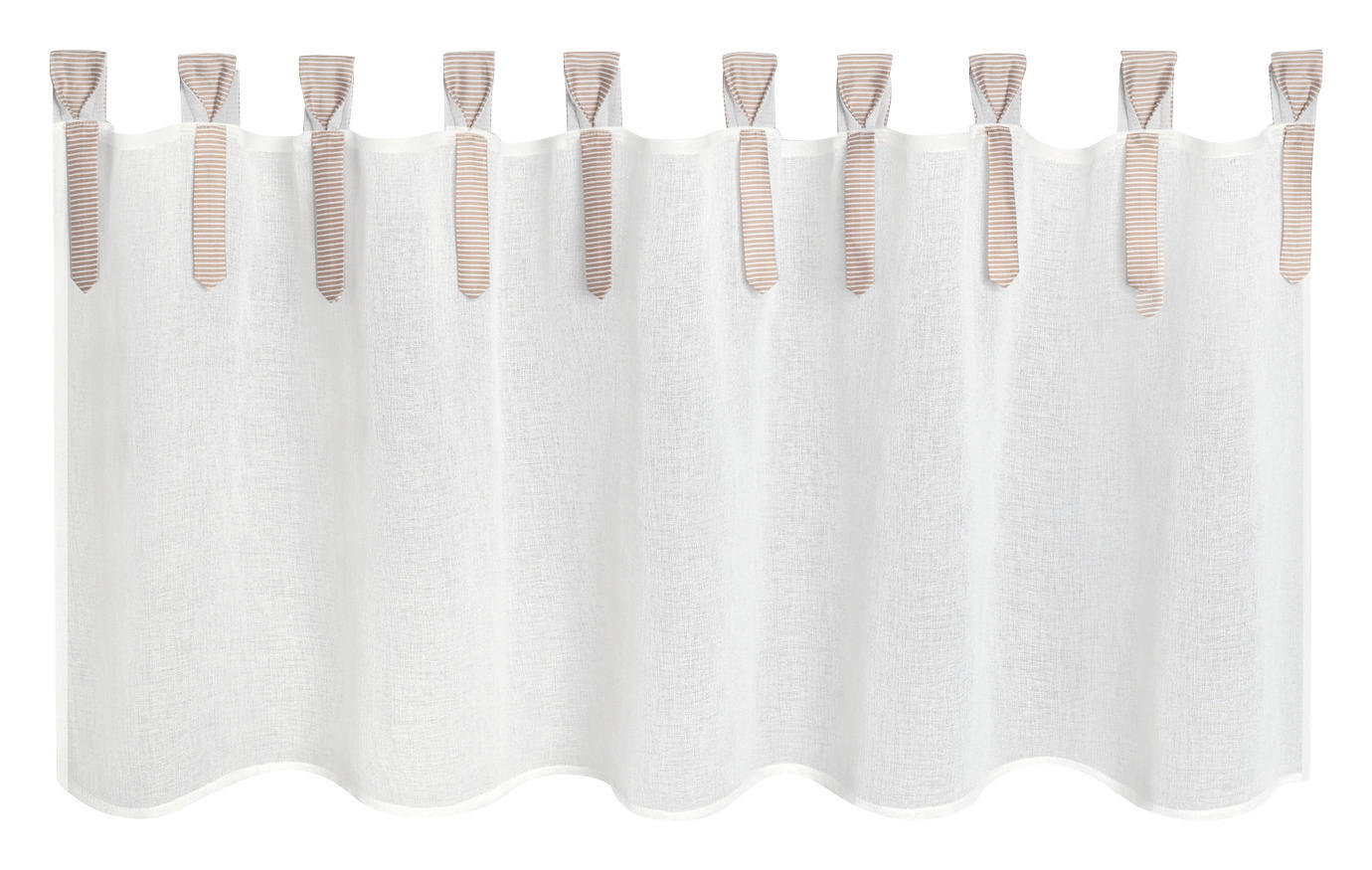 Thumbnail - Happy Home Scheibengardine Zilla hellbraun B/L: ca. 140x50 cm