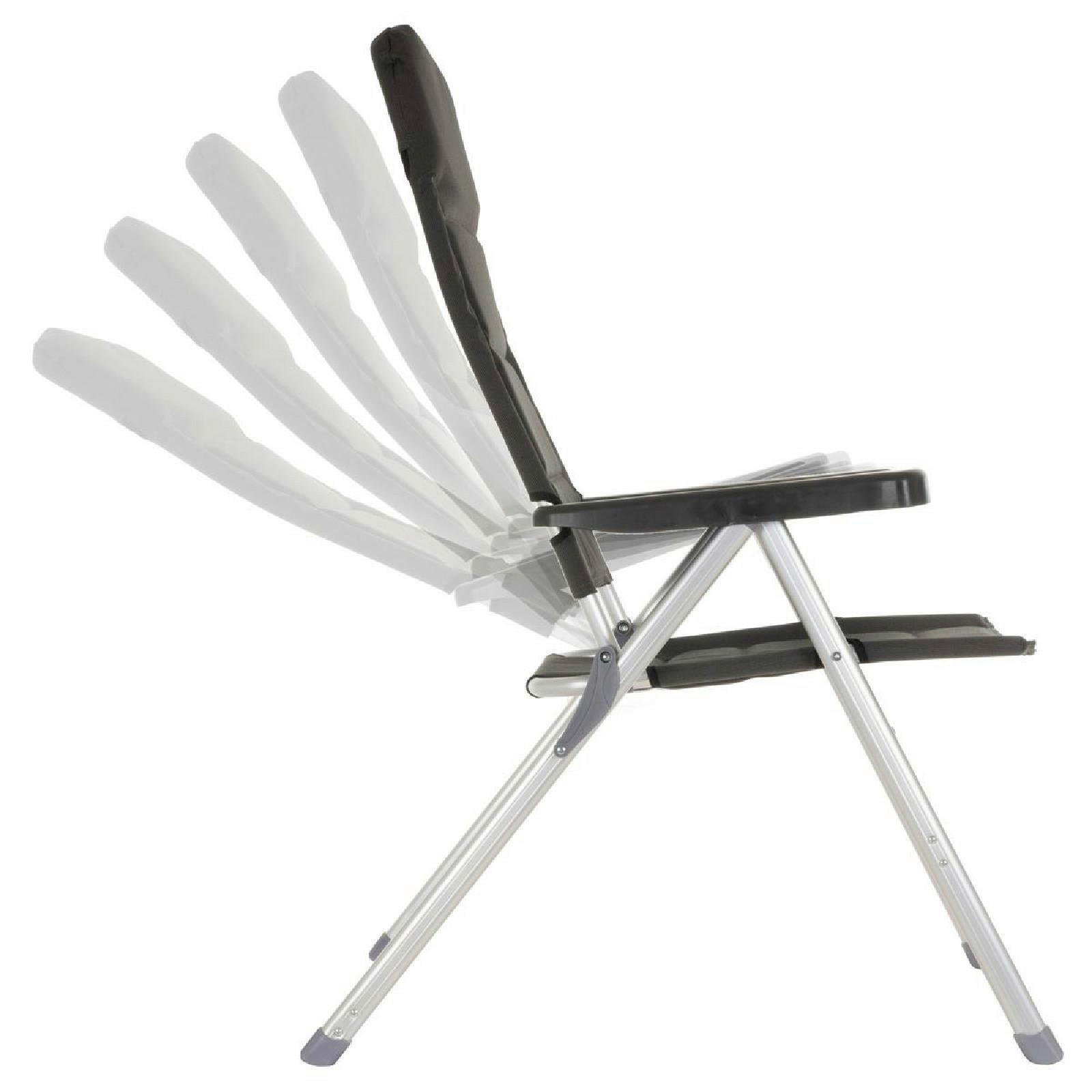 Thumbnail - VCM Campingstuhl-Set grau Polyester-Mischgewebe B/H/T: ca. 63x122x58 cm