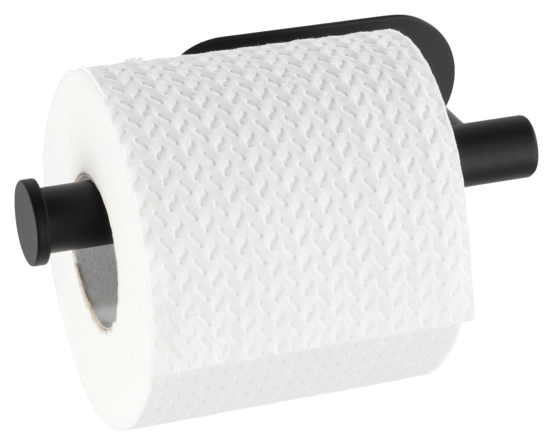 Turbo-Loc Toilettenpapierhalter schwarz Metall B/H/T: ca. 16x4,5x7 cm