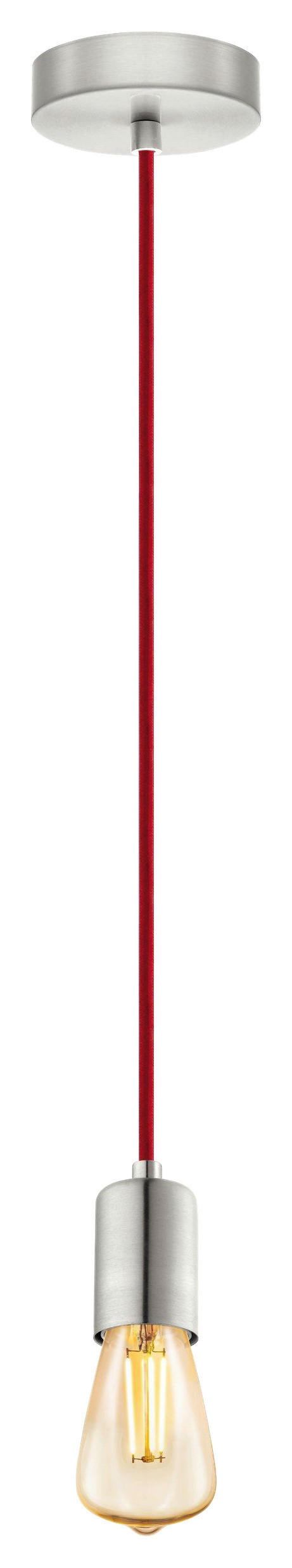 Eglo Pendelleuchte silber Metall Stahl B/H/L: ca. 10x200x10 cm E27 1 Brennstellen