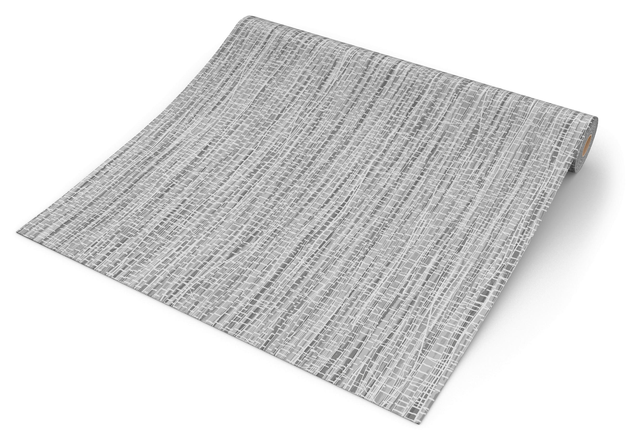 UGEPA Vliestapete Textiloptik grau B/L: ca. 53x1005 cm