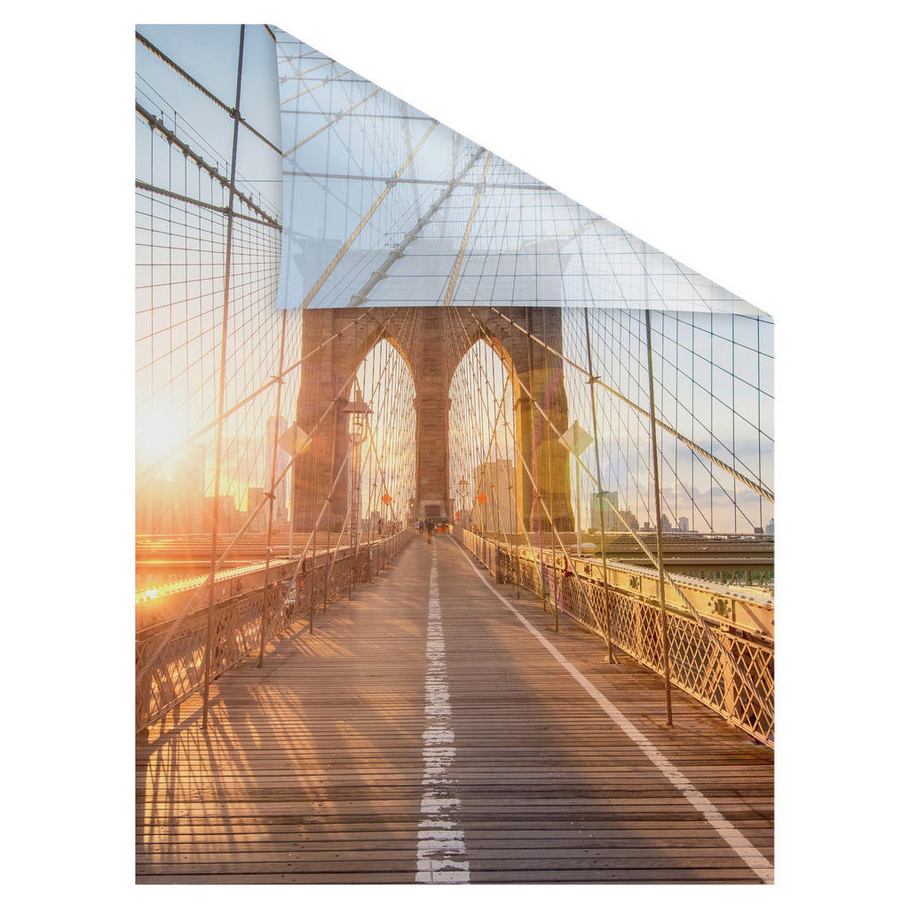 Thumbnail - LICHTBLICK Fensterfolie Brooklyn Brooklyn Bridge Brooklyn orange B/L: ca. 100x130 cm