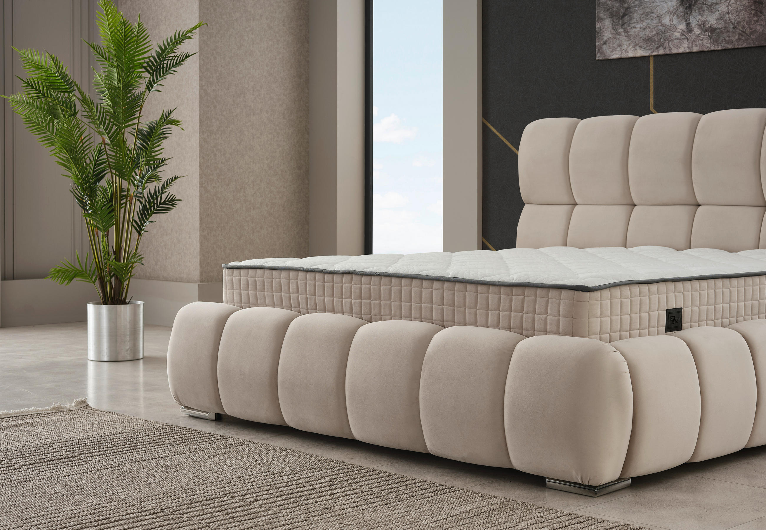 Thumbnail - Polsterbett Prestige creme Liegefläche B/L: ca. 180x200 cm