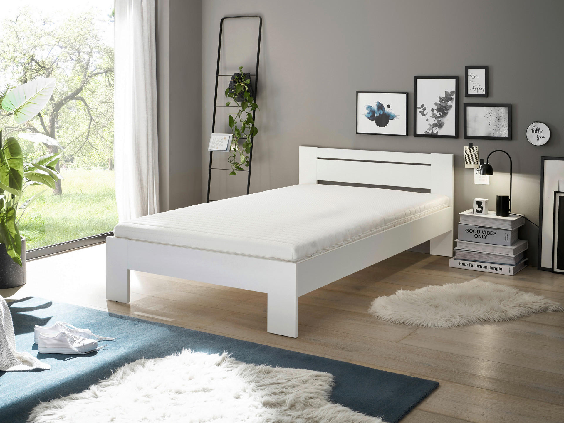 Thumbnail - Futonbett Cannes weiß Liegefläche B/L: ca. 120x200 cm