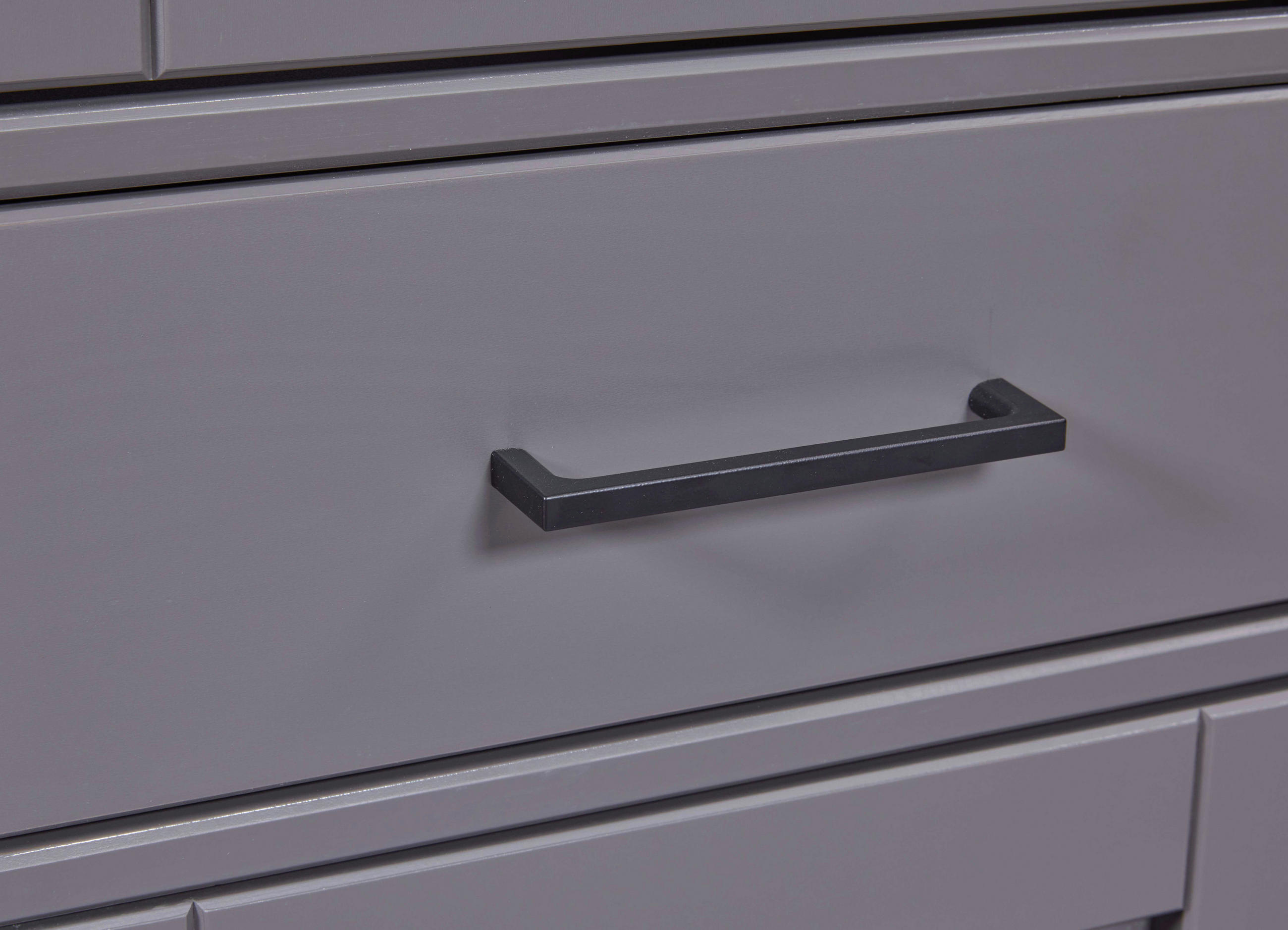 Vitrine Forenzo grau lackiert Holz B/H/L: ca. 38,4x190x90 cm