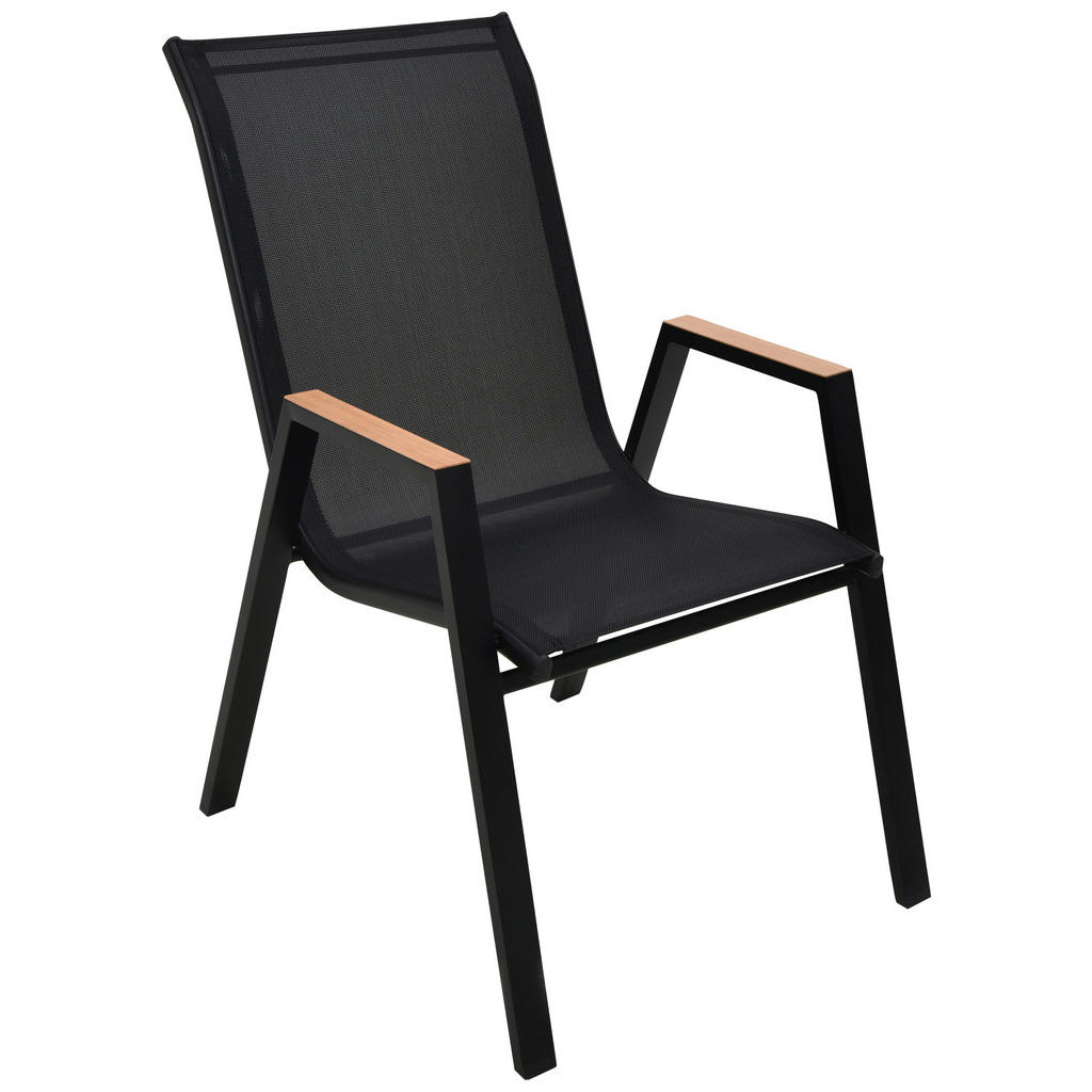 Thumbnail - POCOline Stapelstuhl Bari schwarz Stahlrohr B/H/L: ca. 74x91x55 cm