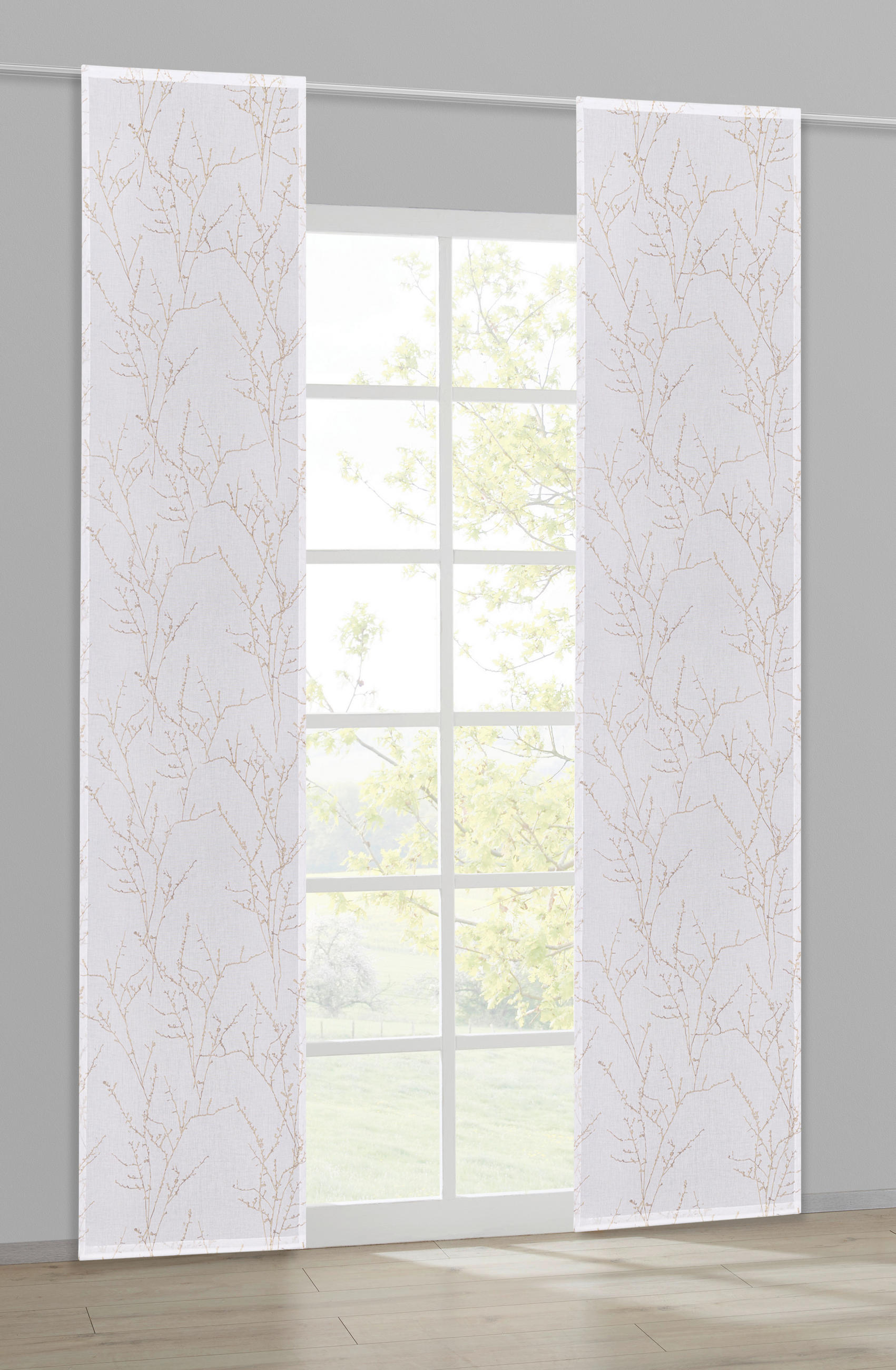 Happy Home Schiebevorhang Äste beige B/L: ca. 60x245 cm