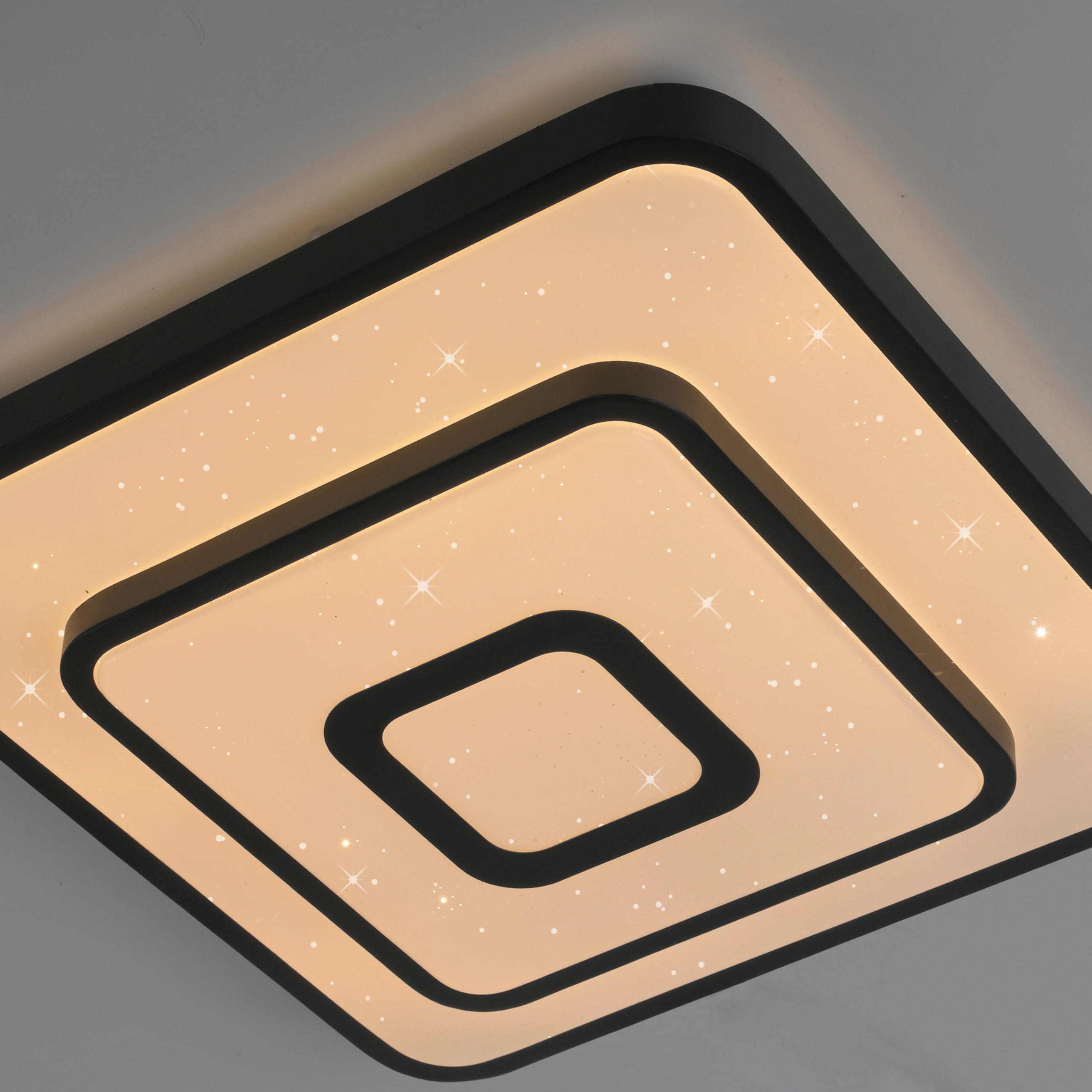 Thumbnail - Just Light LED-Deckenleuchte Turanus schwarz B/H/L: ca. 37,5x8,5x37,5 cm