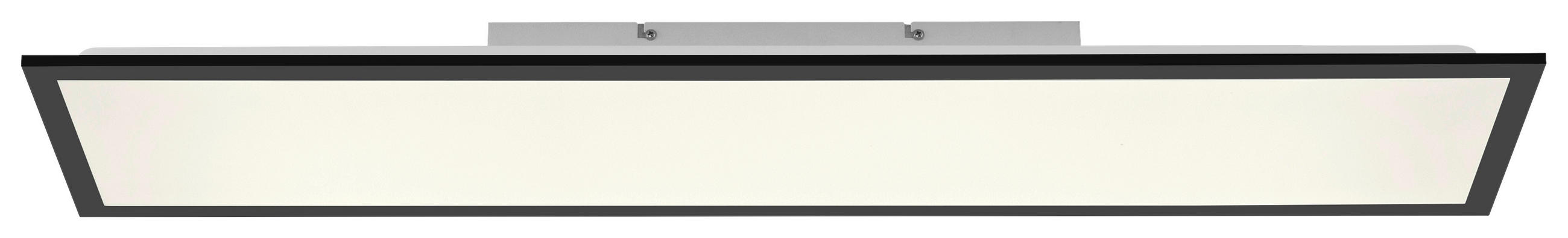 Just Light LED-Deckenleuchte Flat schwarz B/H/L: ca. 25x6,5x100 cm