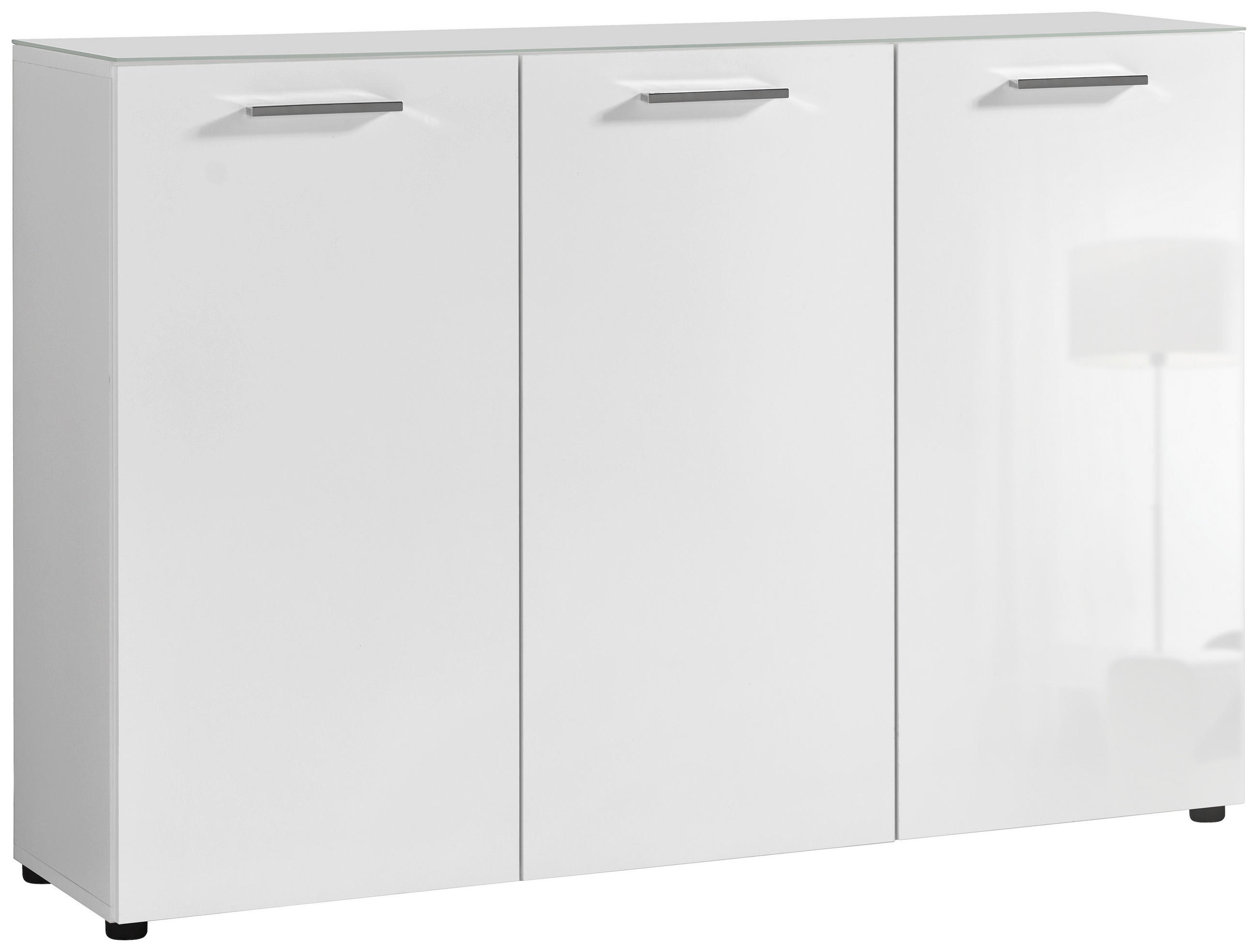 Thumbnail - Kommode Rio weiß weiß glänzend B/H/T: ca. 120x83x35 cm