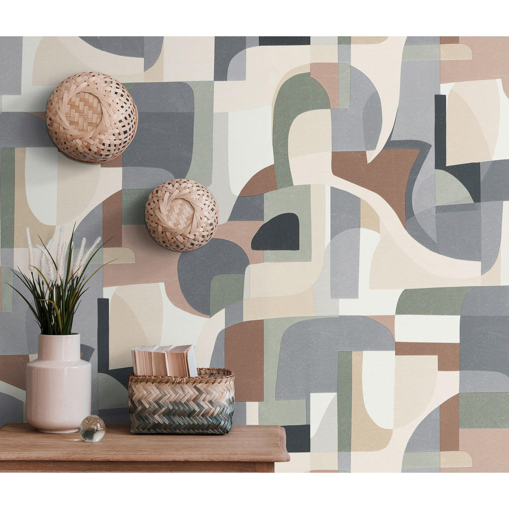 Thumbnail - Erismann Vliestapete Abstrakt beige braun grau B/L: ca. 53x1005 cm
