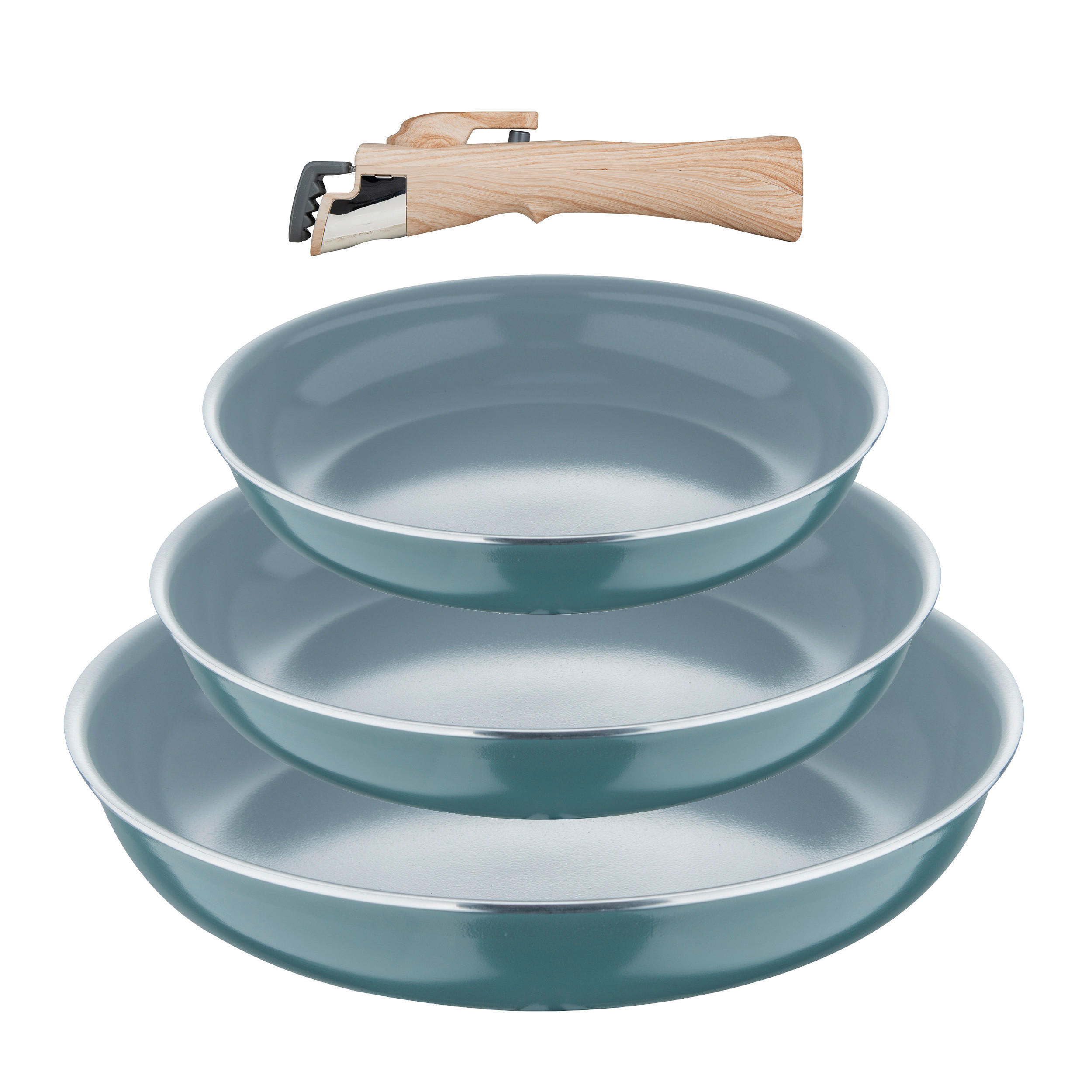 BERGNER Pfannenset CLICK & COOK silber Aluminium 4 tlg.