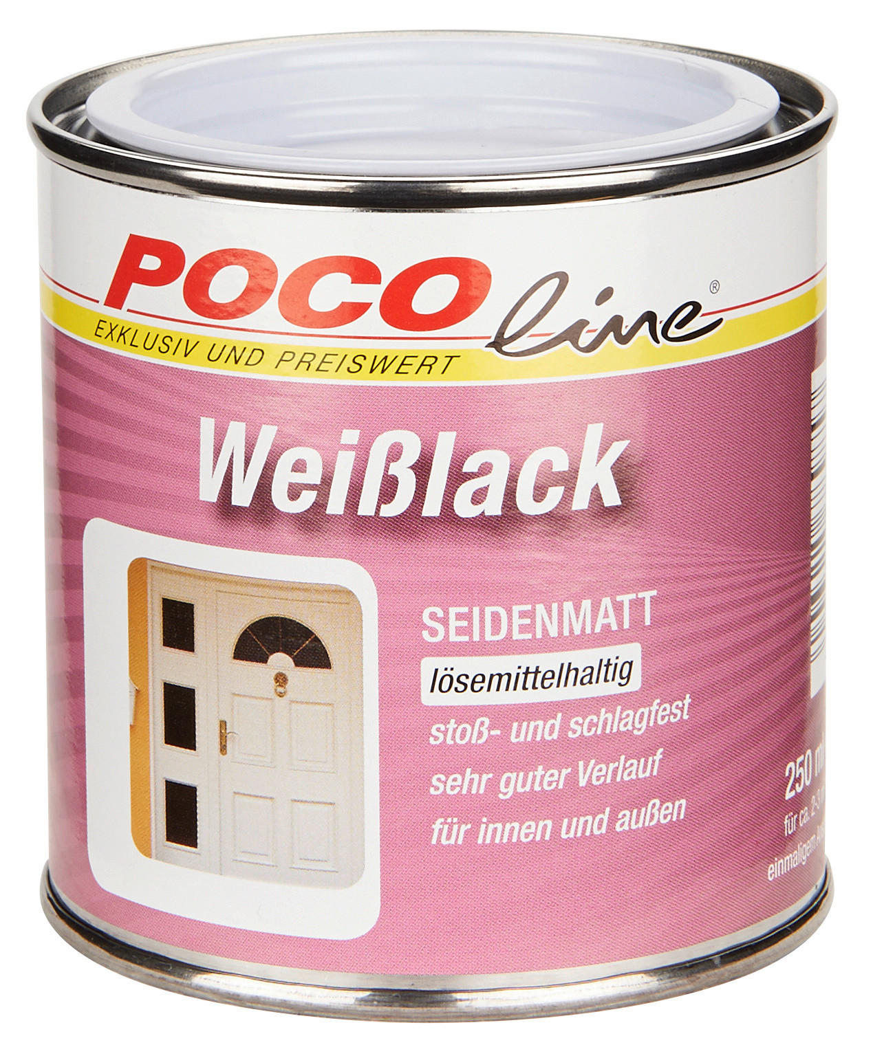 POCOline Weißlack weiß seidenmatt ca. 0,25 l