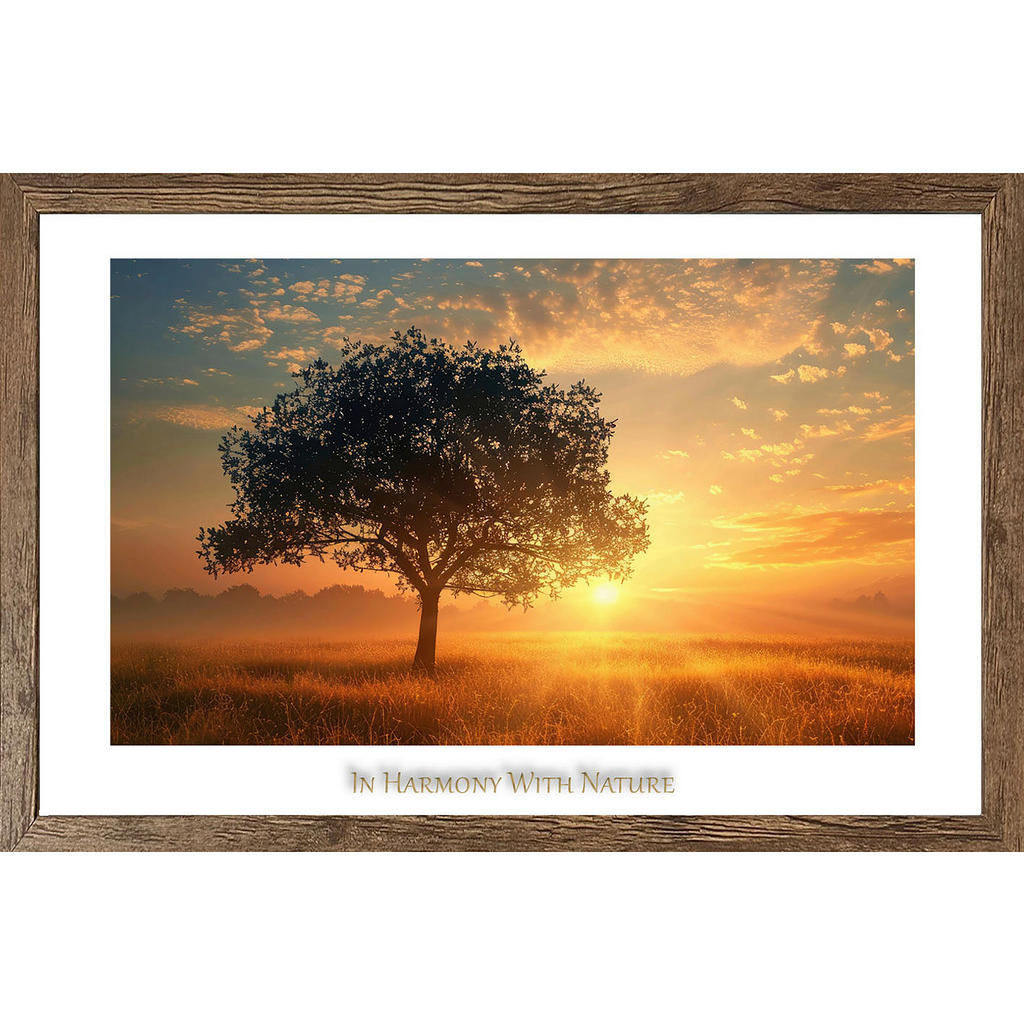 Gerahmtes Bild Baum B/H: ca. 70x50 cm
