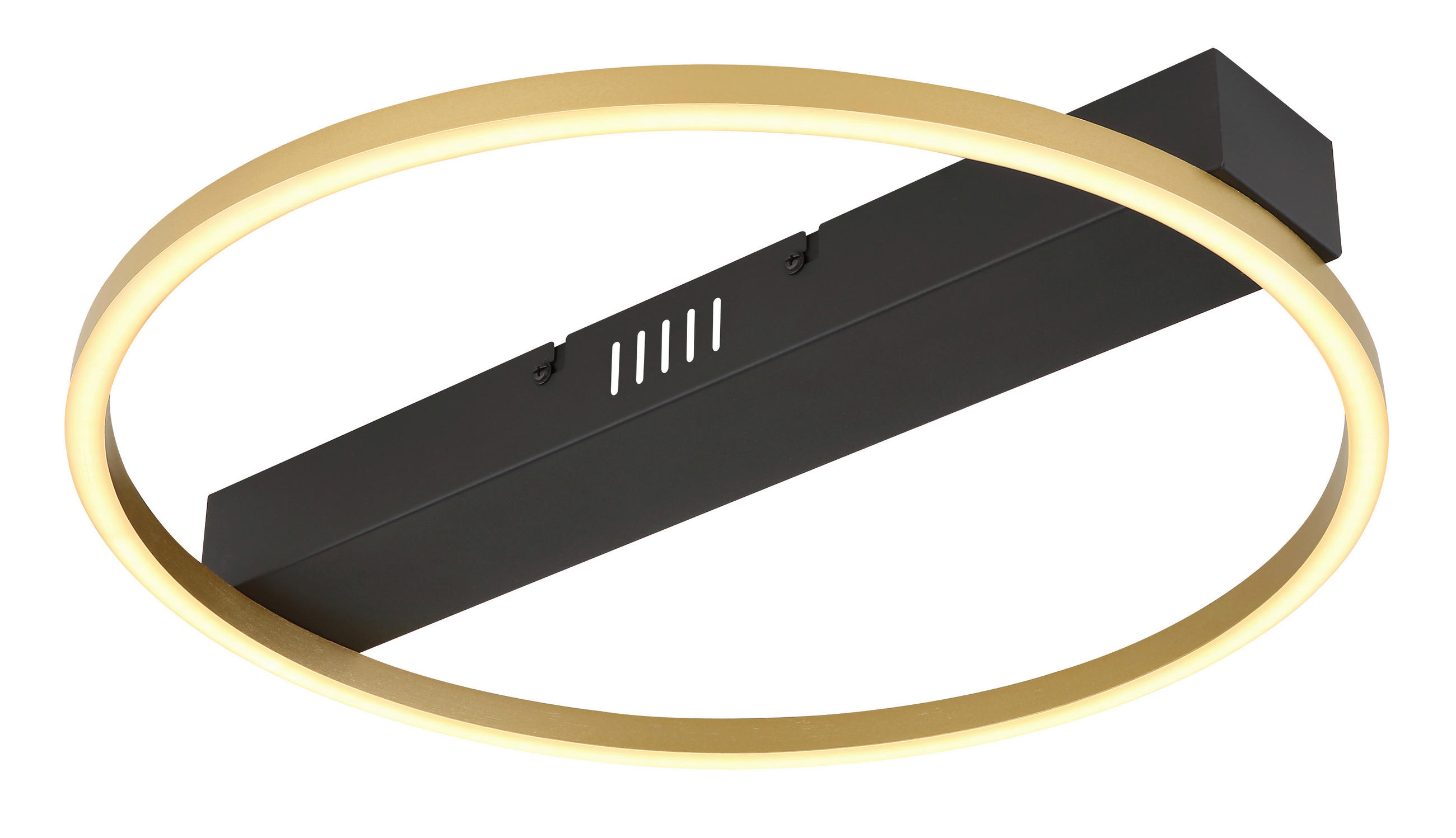 Thumbnail - GLOBO Deckenleuchte gold Opal schwarz Metall Acryl B/H/L: ca. 39,4x5,3x40 cm 1 Brennstellen