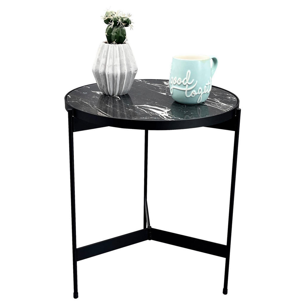 Thumbnail - Beistelltisch Finja schwarz B/H/T: ca. 40,5x48x40,5 cm