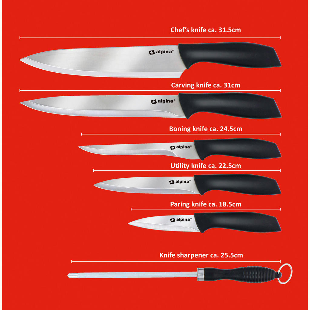 Thumbnail - Messerset silber Stahl 8 tlg.