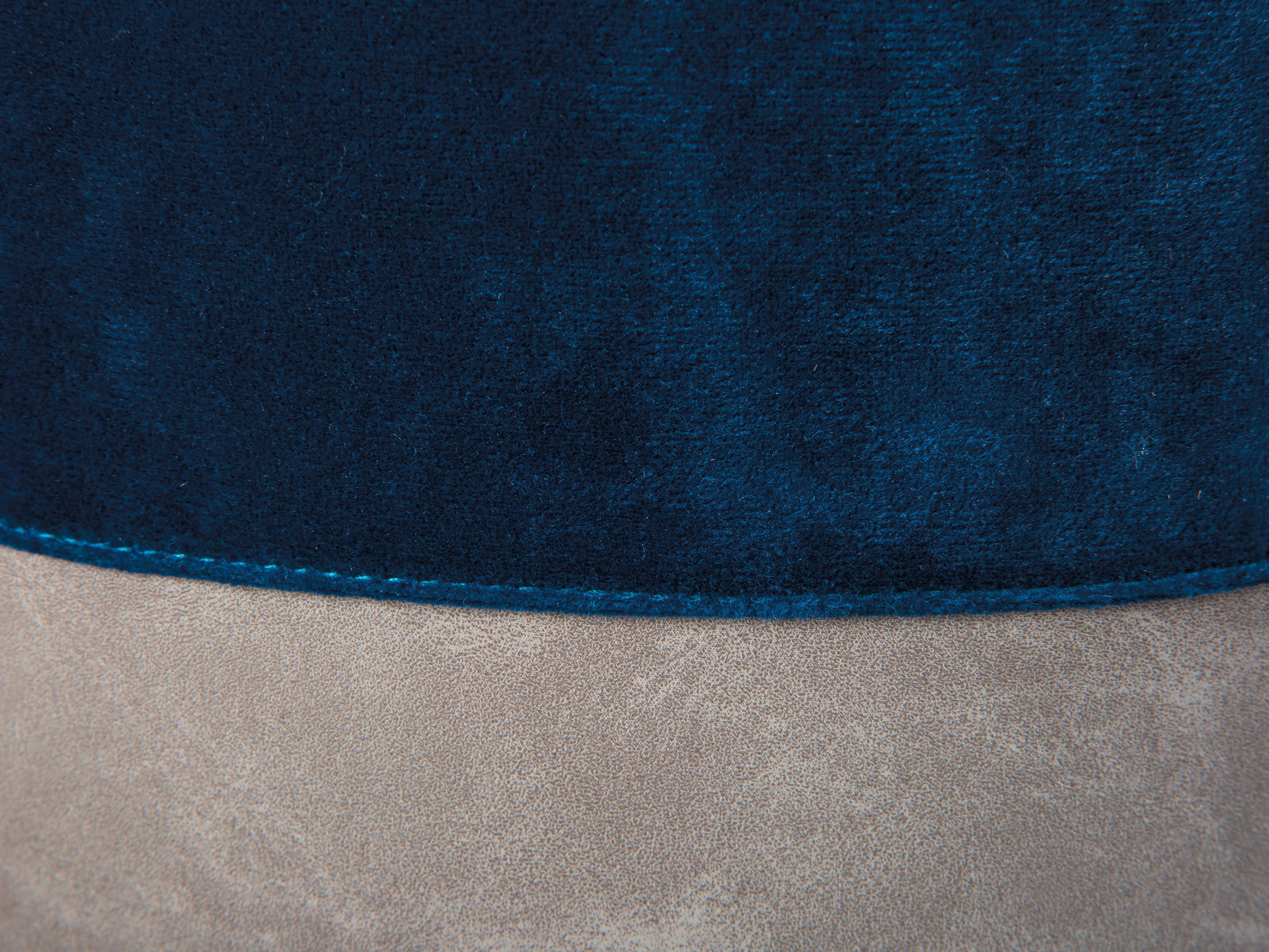 Thumbnail - Inter Link Hocker Osane blau MDF Samtoptik B/H/T: ca. 38x43x33 cm