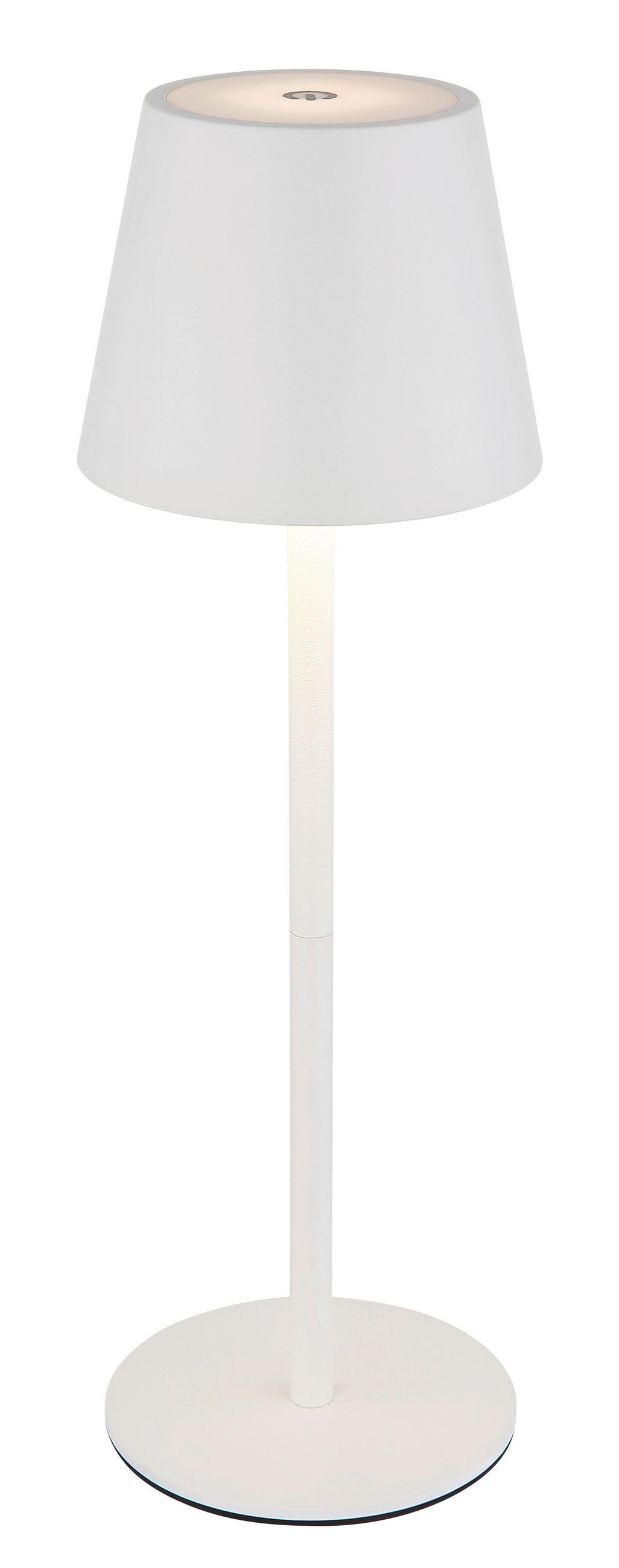 GLOBO LED-Tischleuchte Opal weiß Kunststoff Metall H/D: ca. 36x11,5 cm