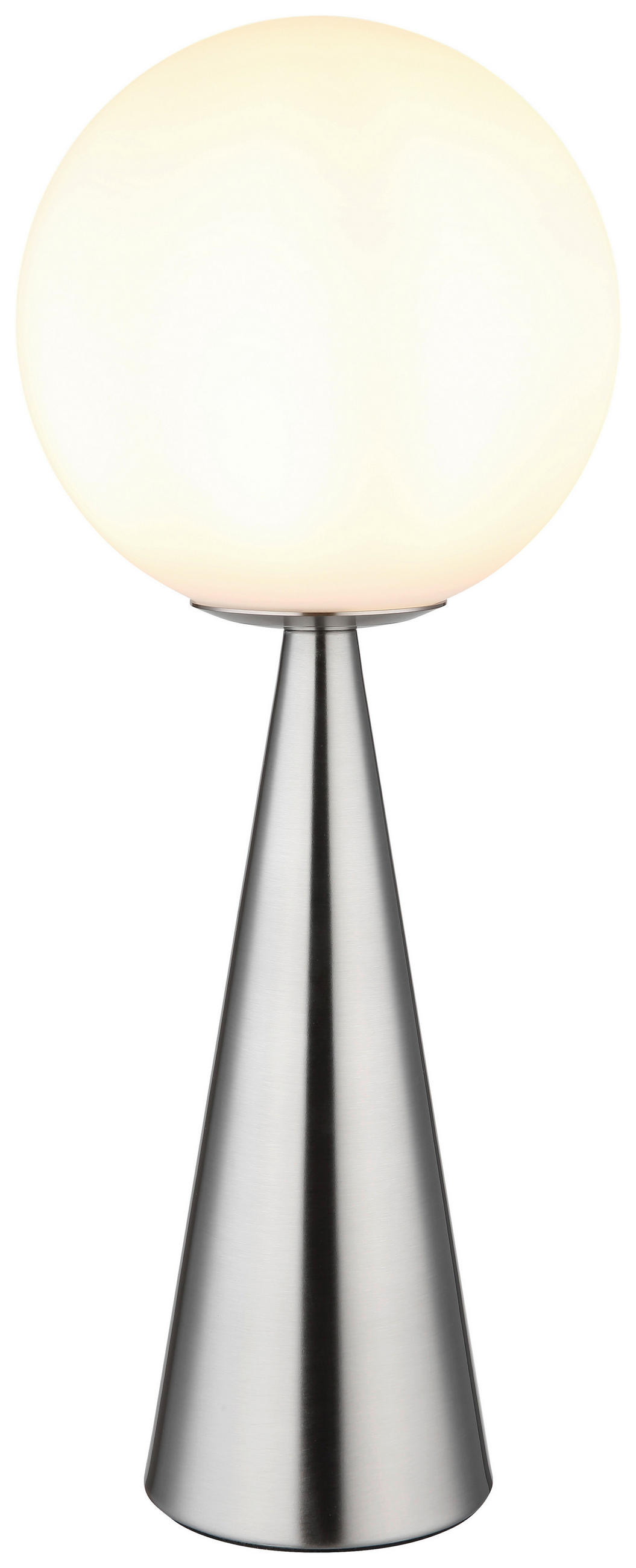 GLOBO Tischleuchte Pinpal 21031N nickel Metall Glas H: ca. 50 cm E27 1 Brennstellen
