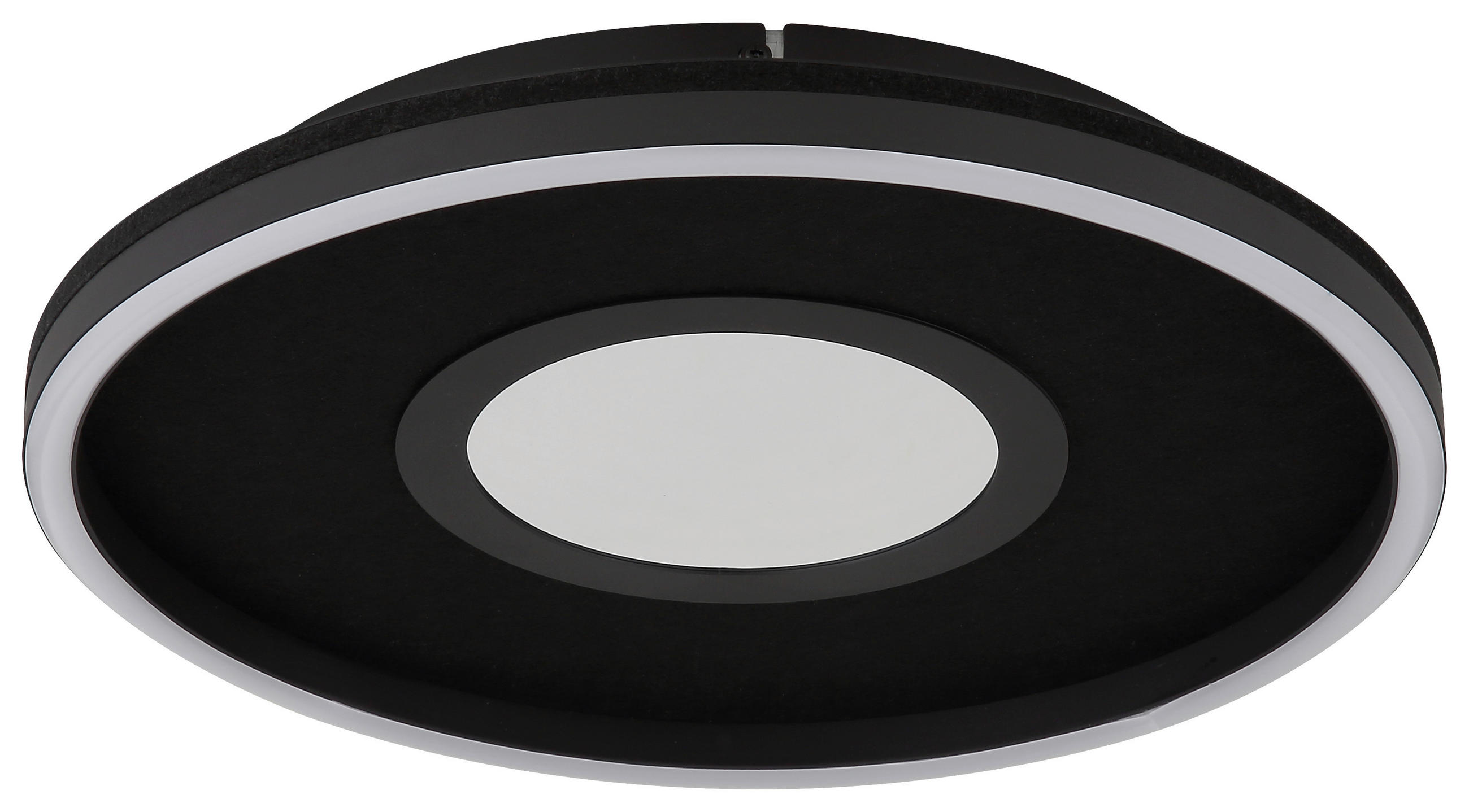 GLOBO Deckenleuchte Opal transparent mattschwarz Aluminium Metall H/D: ca. 6,3x39,7 cm 1 Brennstellen