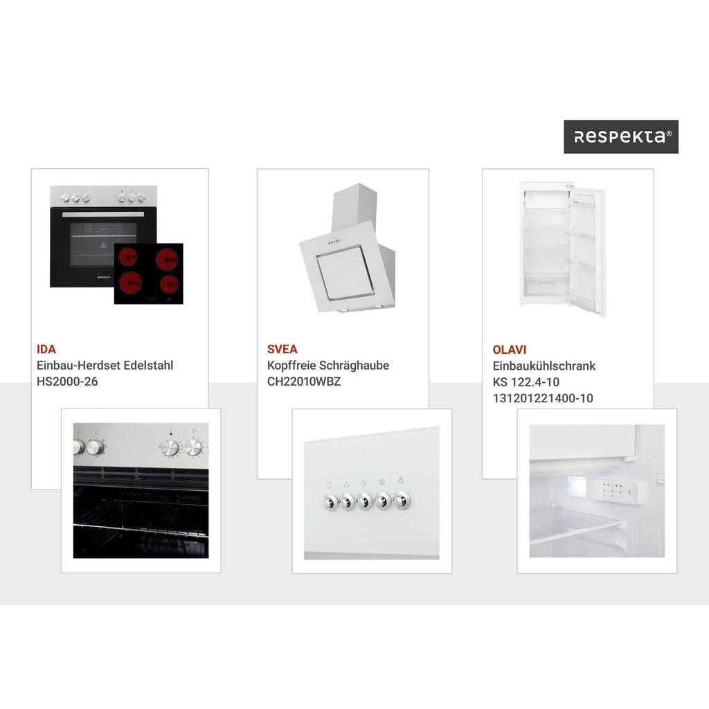 Thumbnail - Respekta Inselküche Hilde weiß matt B/H/T: ca. 280x205x172 cm