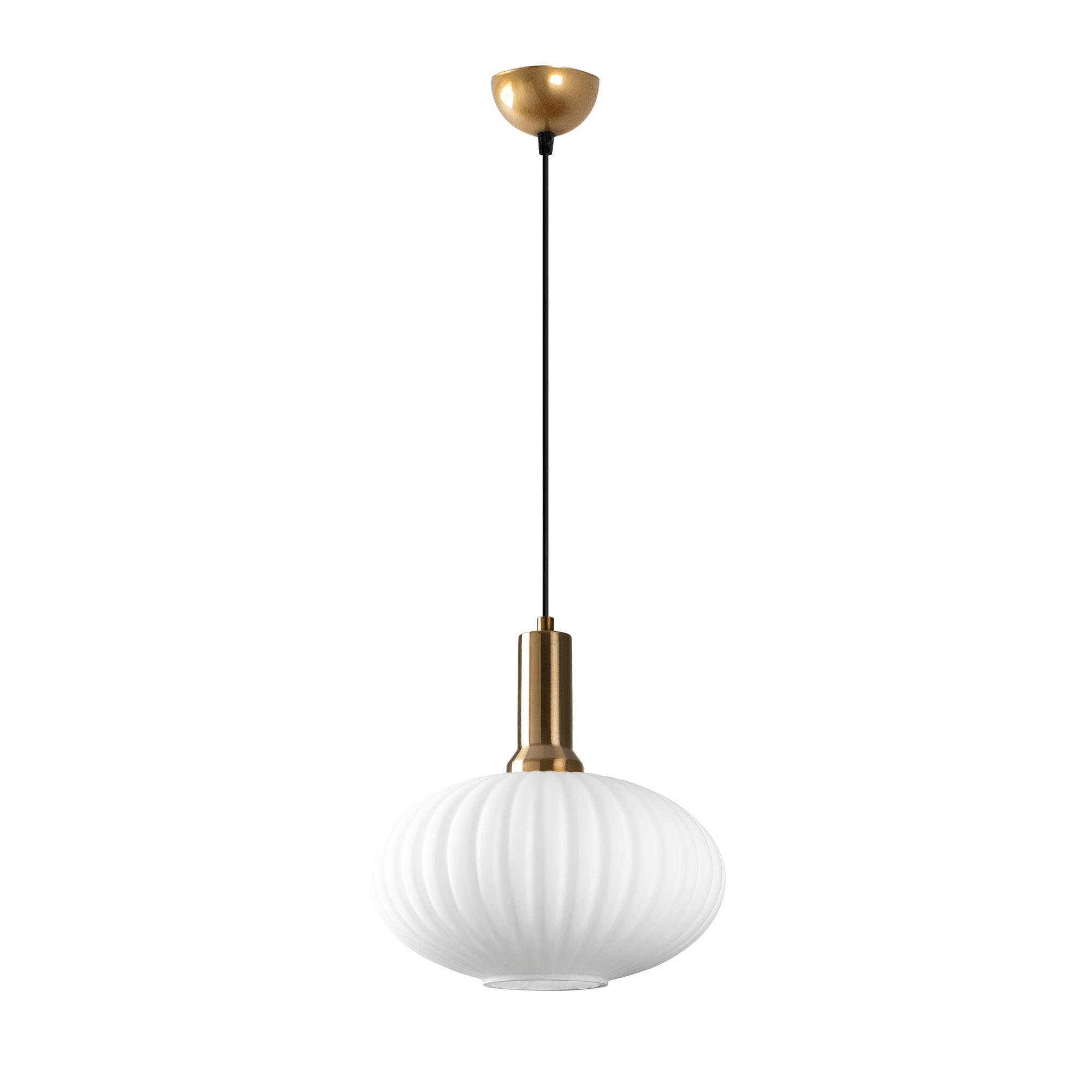 Opviq Pendelleuchte Asker-15181 gold Metall Glas B/H/T/L/D: ca. 30x118x30x30x30 cm E27 1 Brennstellen