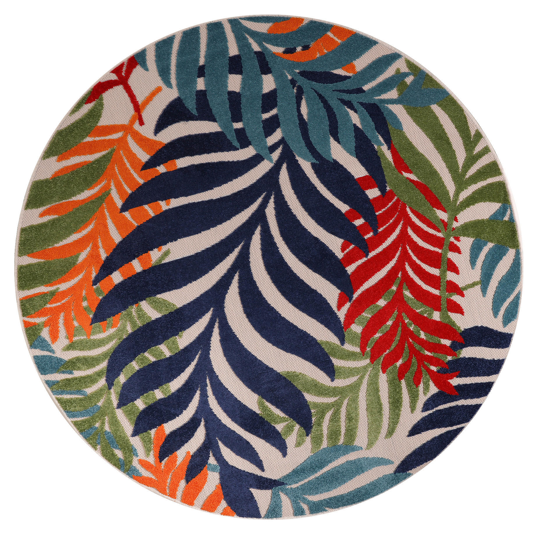 Sanat Outdoorteppich FLORAL bunt B/L: ca. 120x120 cm