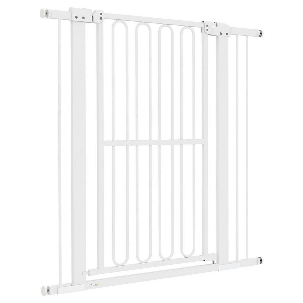 PawHut Türschutzgitter weiß Kunststoff B/H/L: ca. 5x104x104 cm