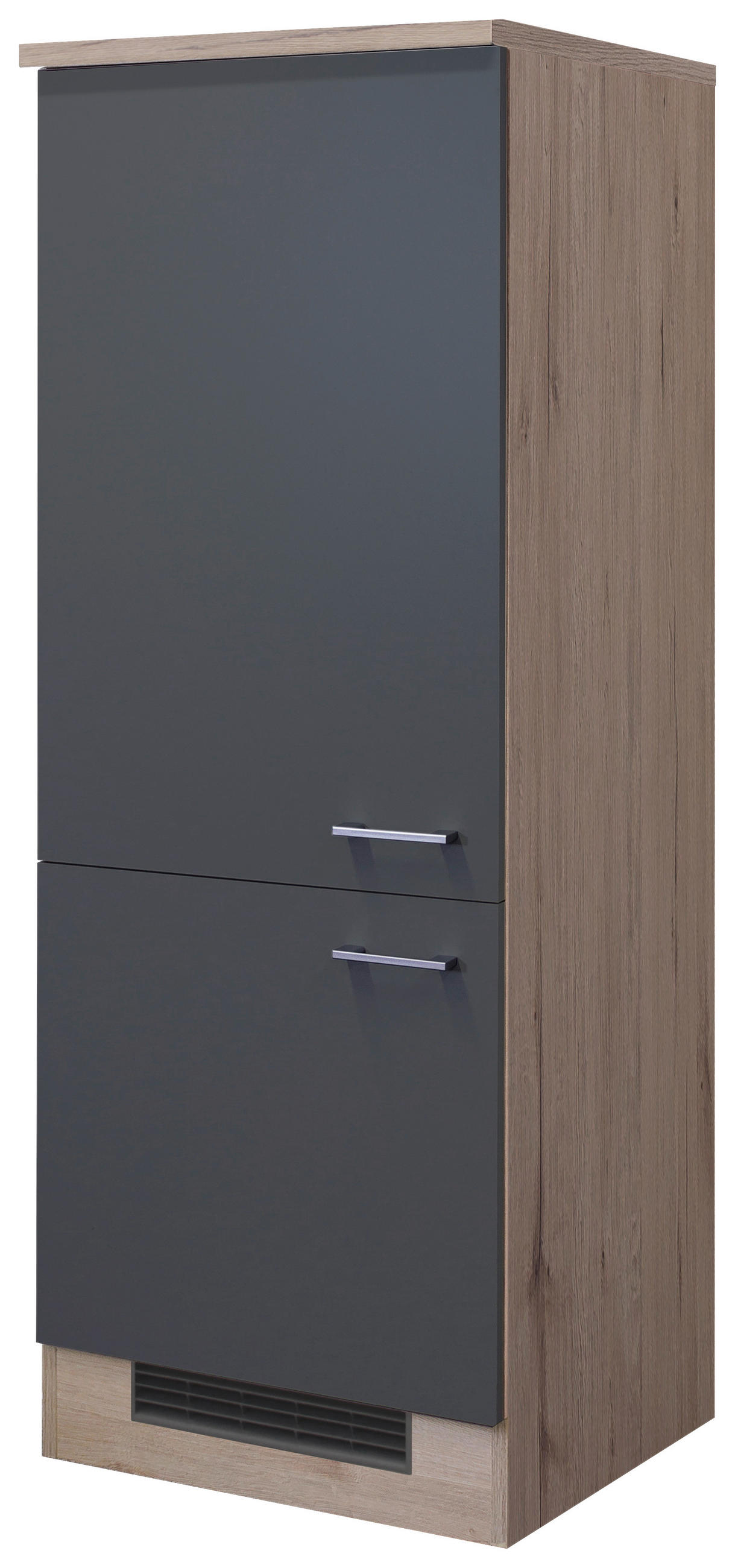 Kühlumbauschrank Morena grau matt B/H/T: ca. 60x161x60 cm