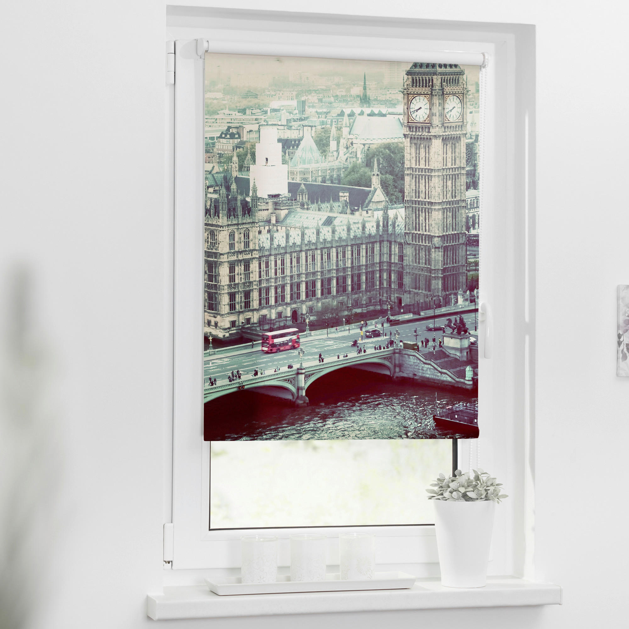LICHTBLICK Verdunkelungsrollo London grau B/L: ca. 60x150 cm