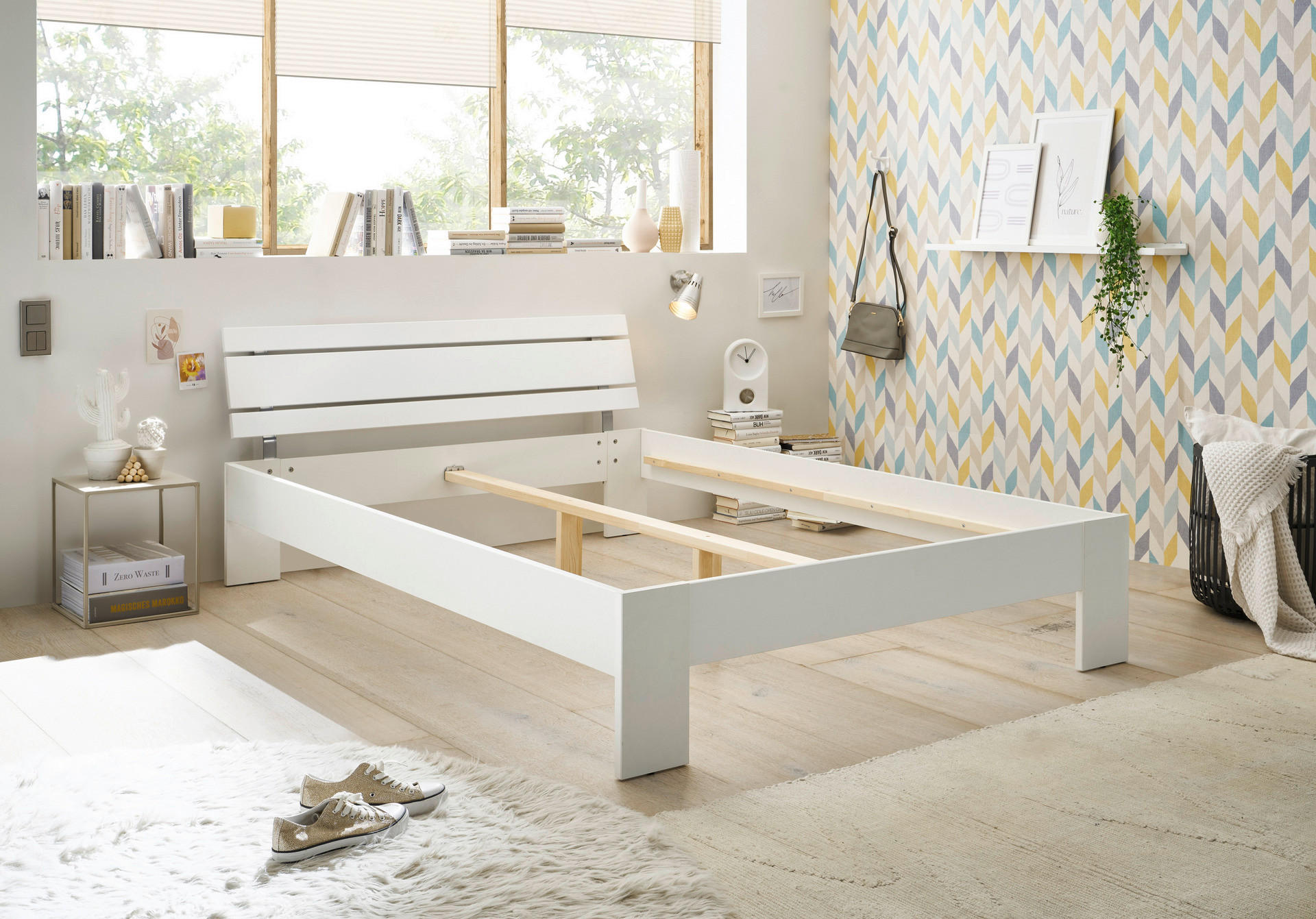 Thumbnail - Futonbett Brest weiß Liegefläche B/L: ca. 100x200 cm