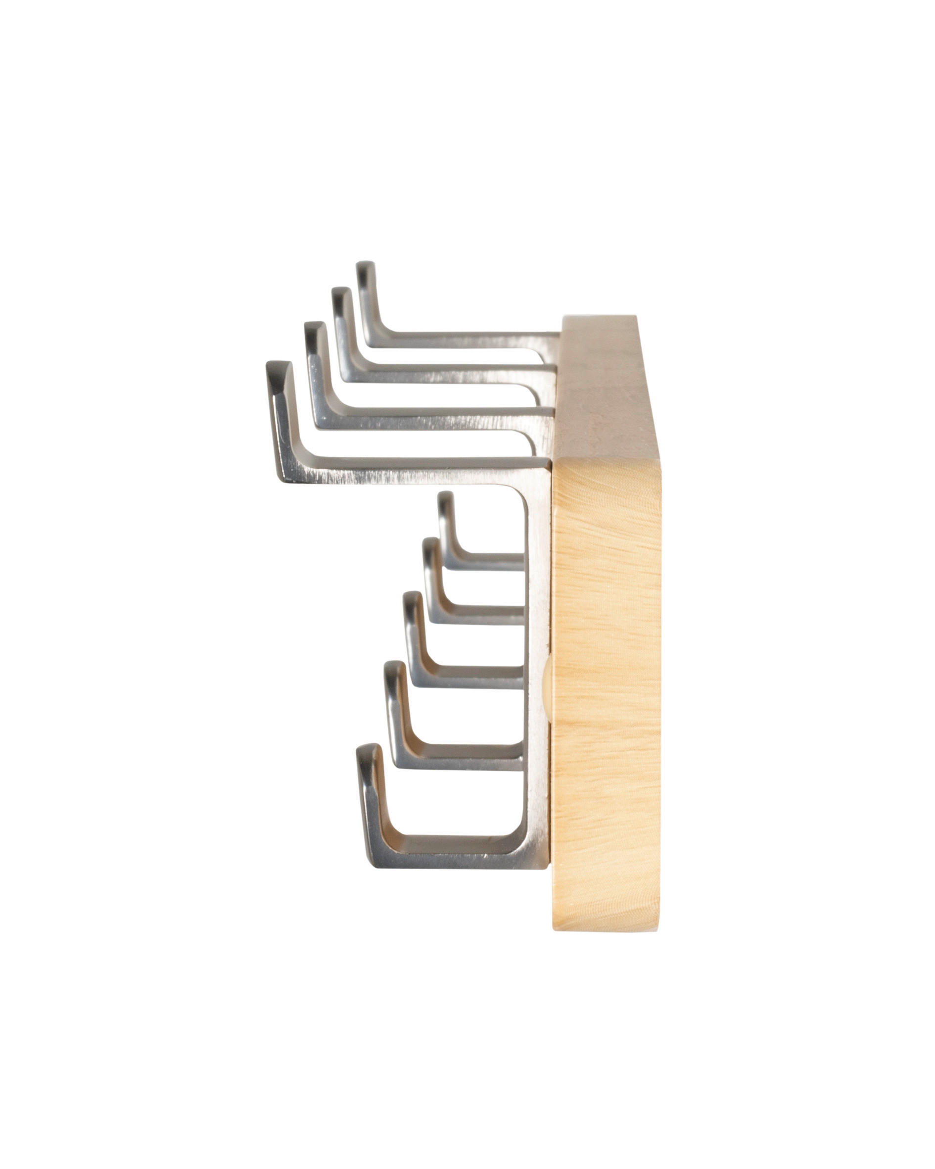 Thumbnail - Garderobenleiste  Eiche hell Nachbildung Edelstahl Optik B/H/T: ca. 45x7x6 cm