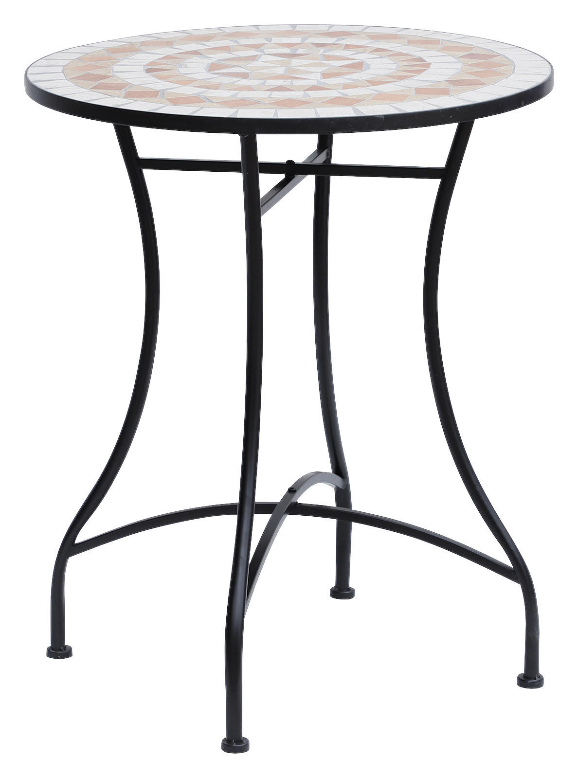 Outsunny Mosaiktisch orange Stahl H/D: ca. 71x60 cm