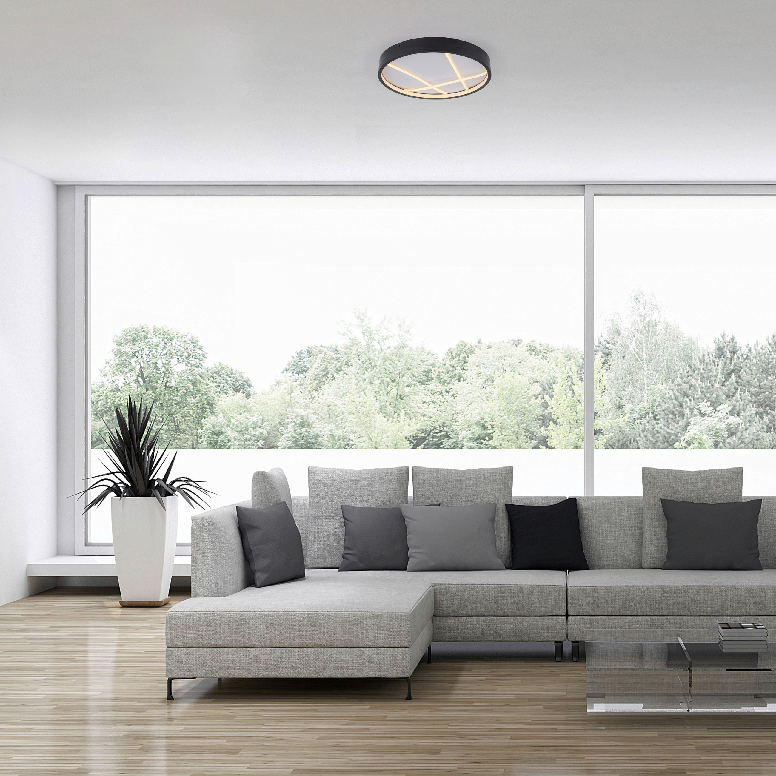 Thumbnail - Just Light LED-Deckenleuchte Mikado schwarz H/D: ca. 5,3x40 cm