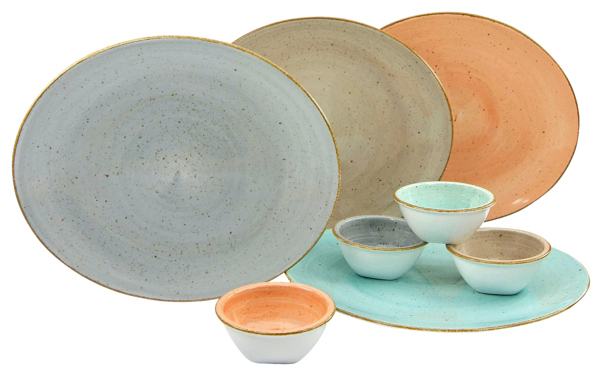 CreaTable Steak-Set Vintage Nature multicolor Porzellan