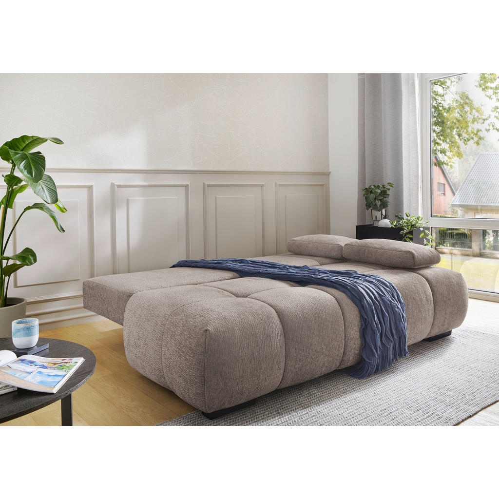 Thumbnail - Schlafsofa Greige Polyester B/H/T: ca. 213x86x101 cm