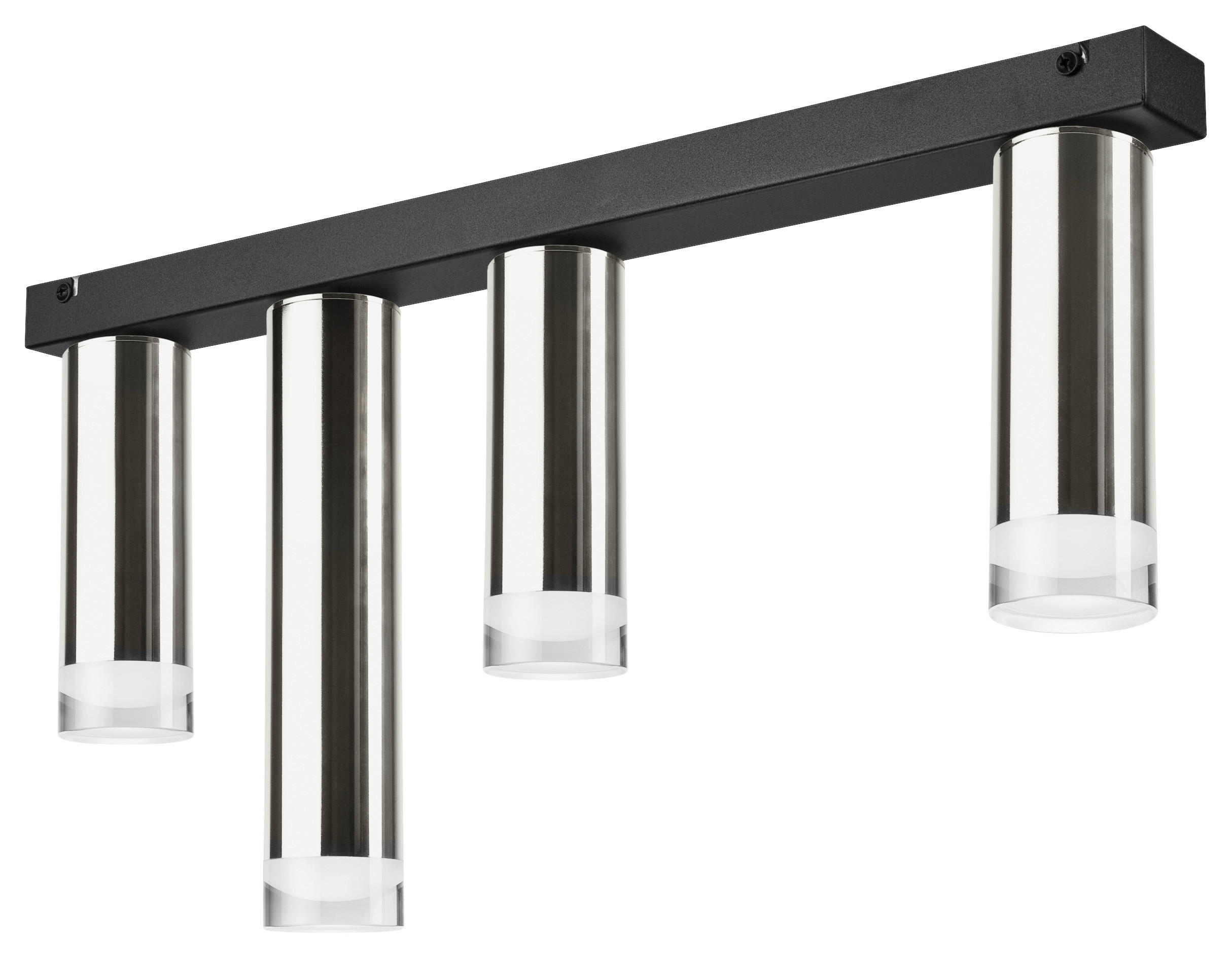 Lamkur Deckenleuchte schwarz Stahl B/H/L: ca. 8x31,5x60 cm E27 4 Brennstellen