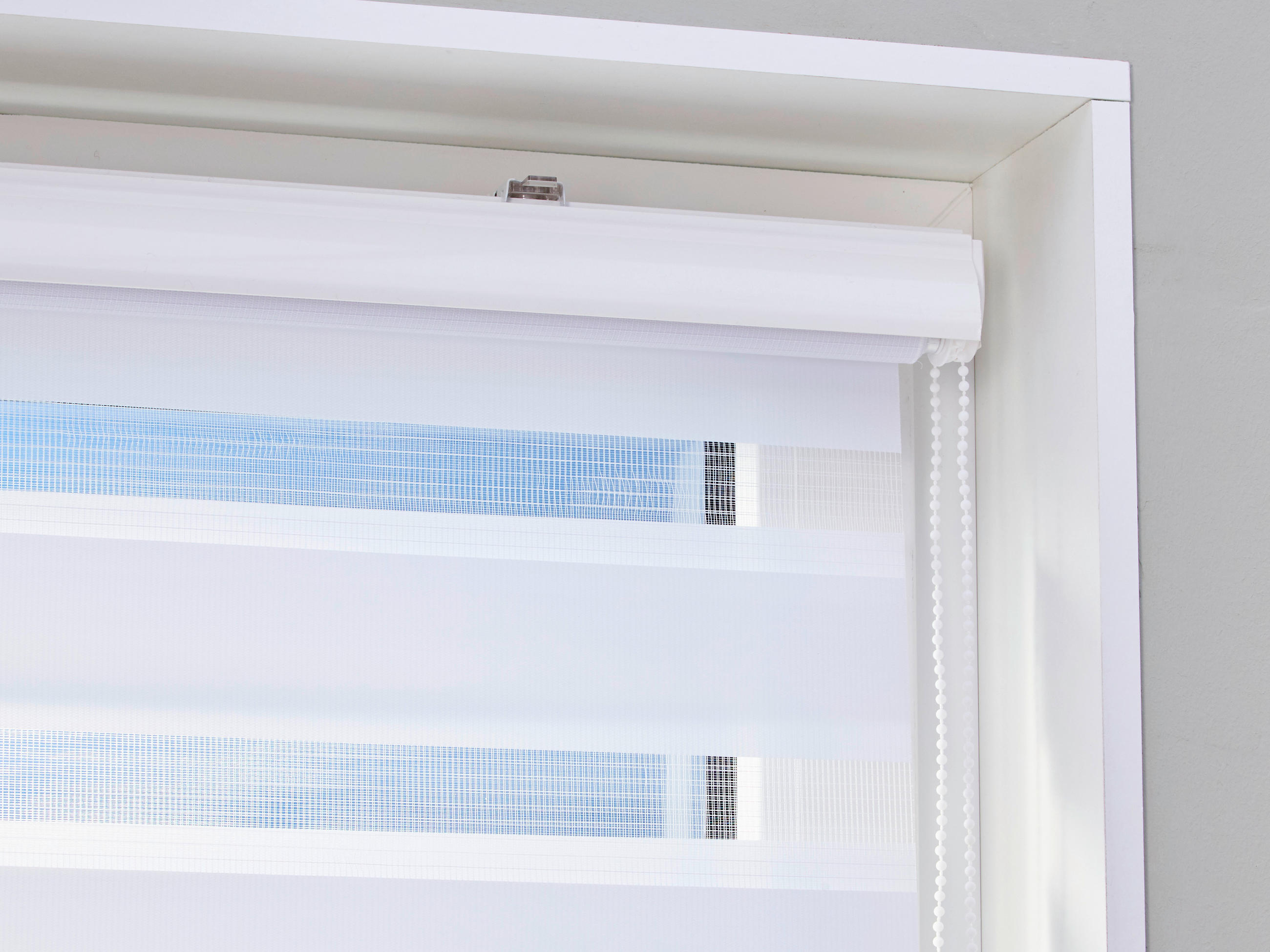 Thumbnail - POCOline Doppelrollo mit Blende Easy-Fix weiß B/L: ca. 80x160 cm