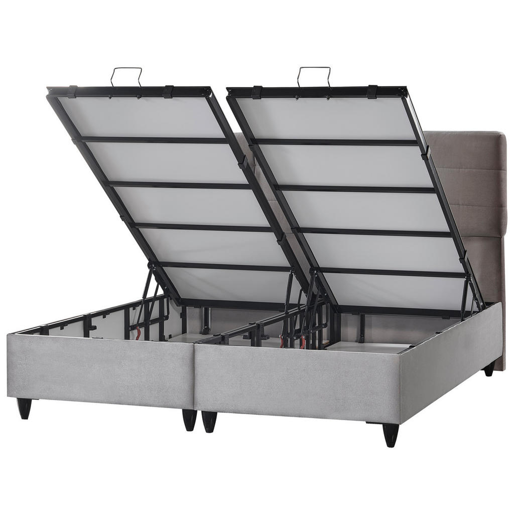 Thumbnail - Polsterbett Naomi hellgrau Liegefläche B/L: ca. 180x200 cm