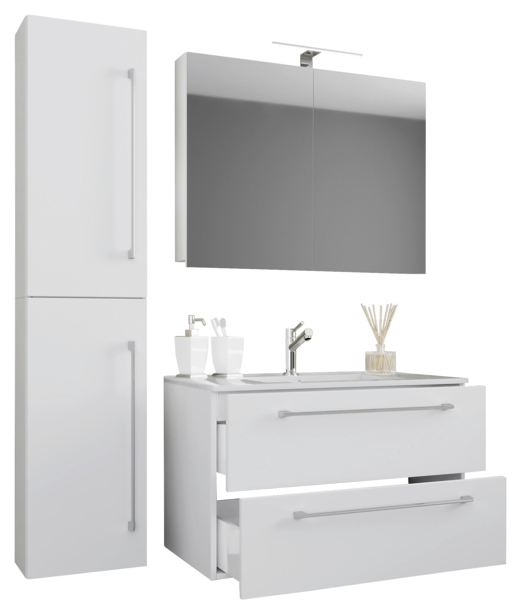 Waschplatz 4tlg-Badinos weiß B/H/T: ca. 61x52x46 cm