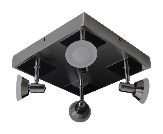 Näve Leuchten LED-Deckenleuchte NV1226942 Chrom Metall Glas B/H/T: ca. 28x13x28 cm 4 Brennstellen