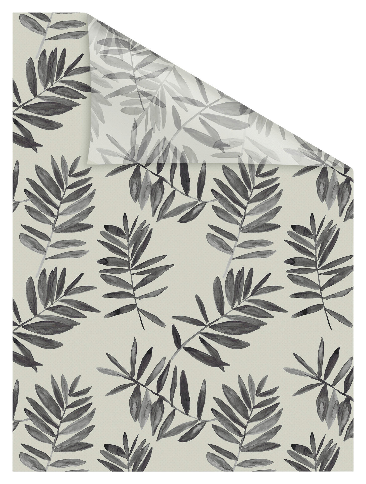 Thumbnail - LICHTBLICK Fensterfolie Watercolor Blätter Watercolor schwarz B/L: ca. 50x50 cm